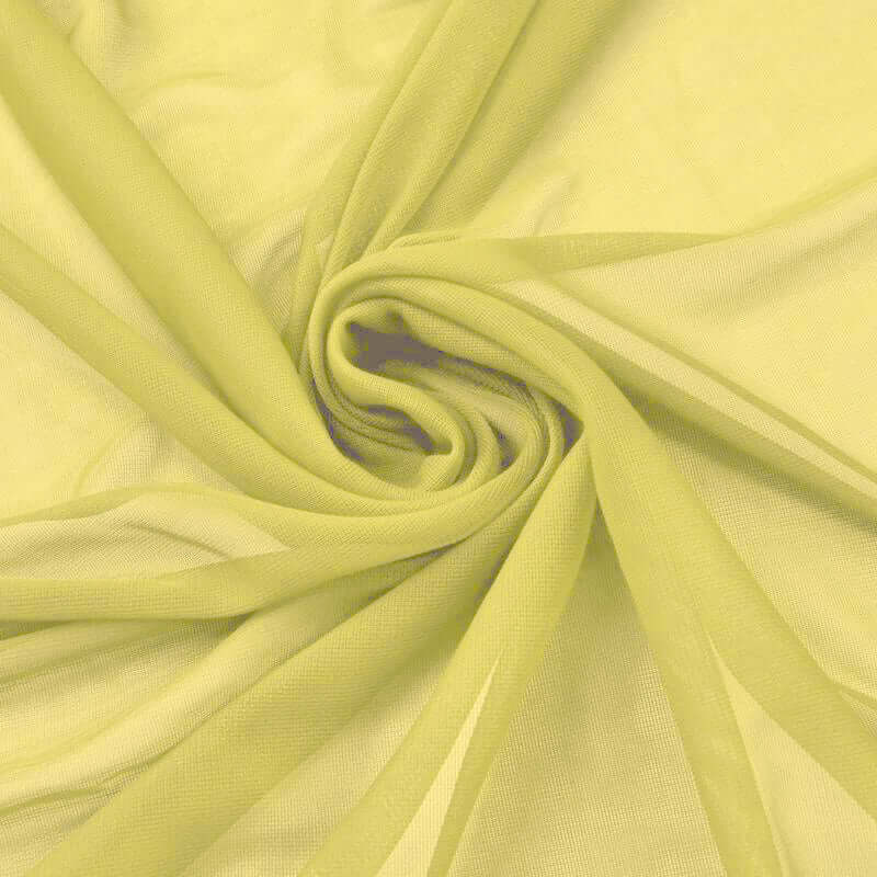 10-Yard 54-Inch Wide Yellow Solid Sheer Chiffon Fabric Bolt for DIY Drapery