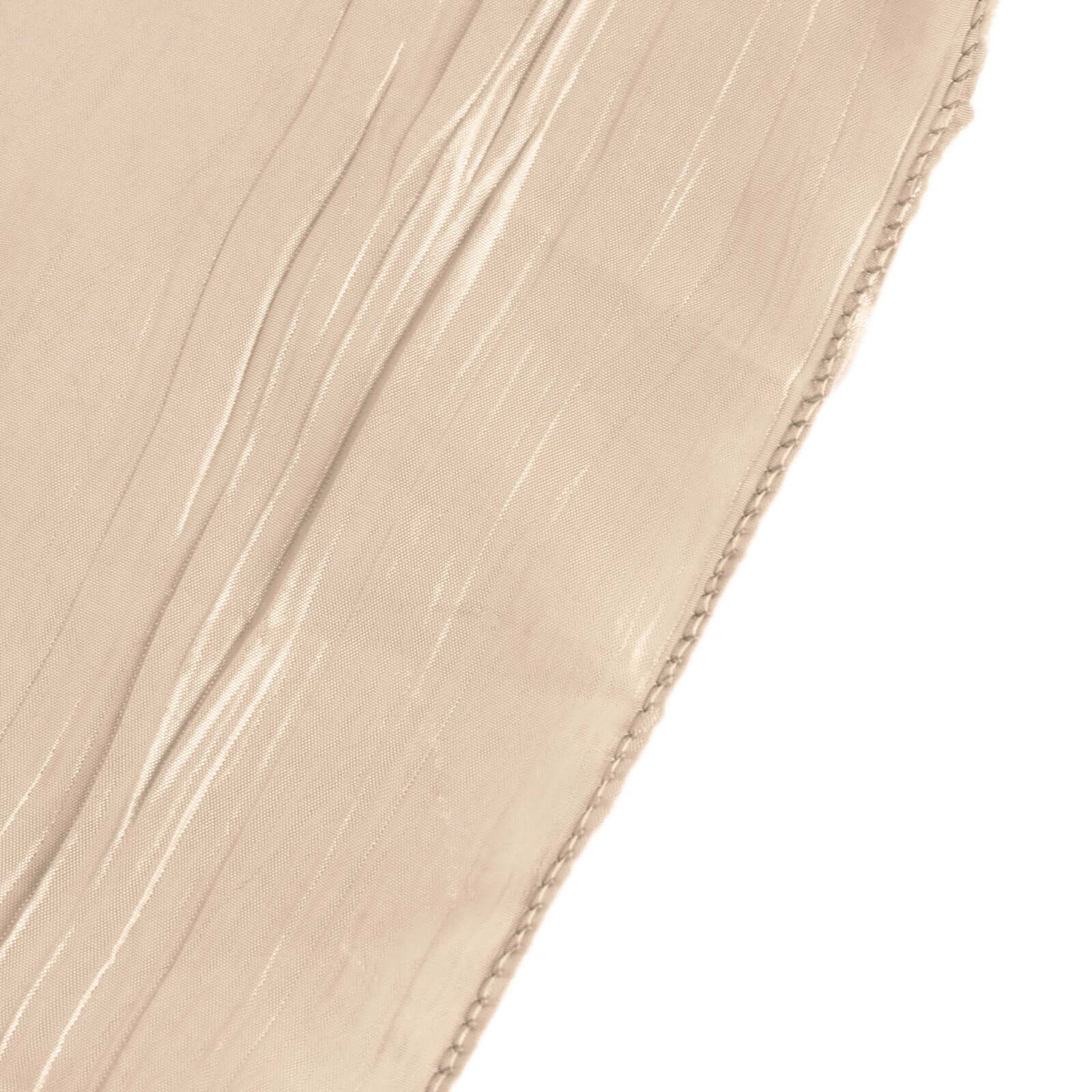 Beige Reusable Crinkle Crushed Taffeta Chair Cover for Banquet Chairs - Great Value!