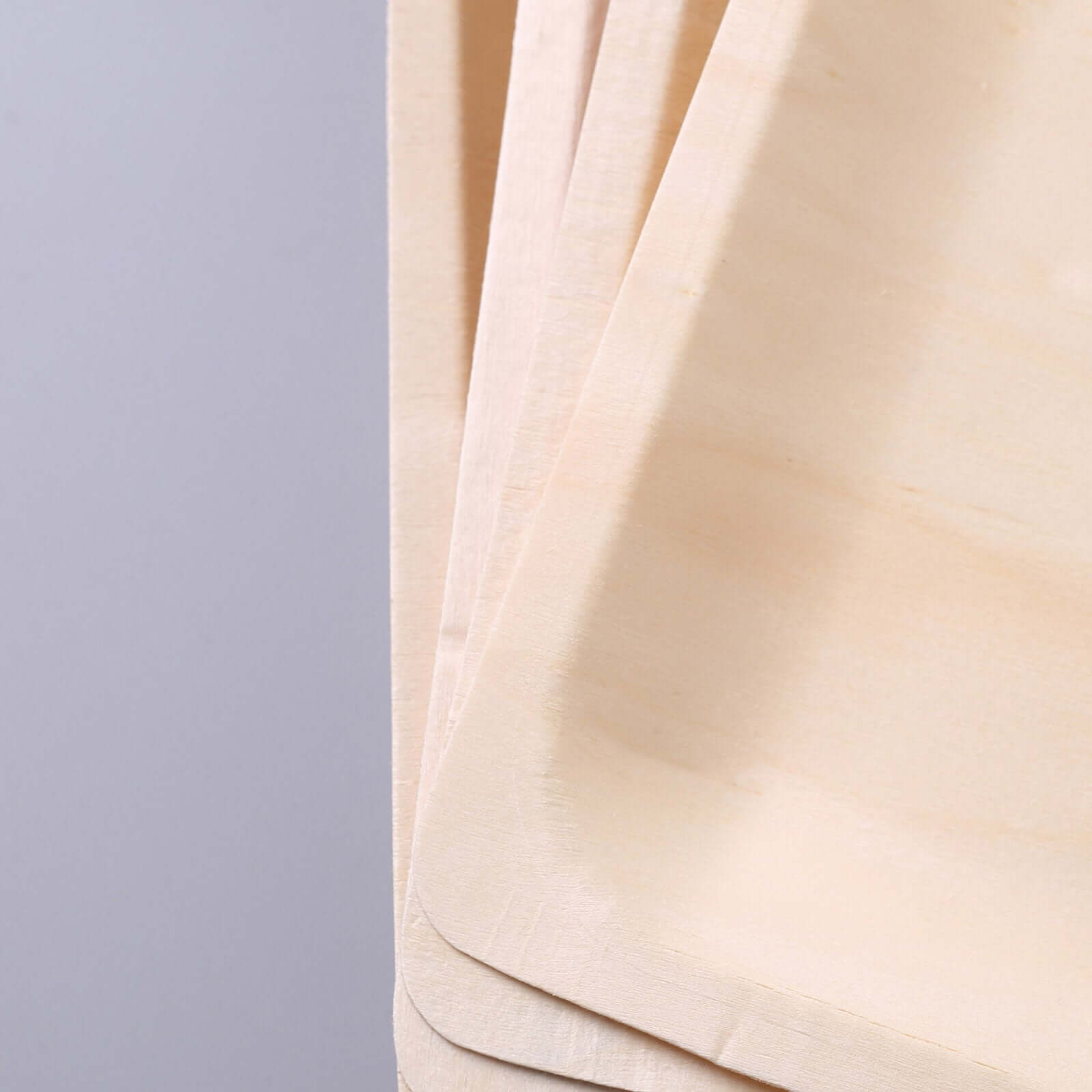 25-Pack Natural Birchwood 5x8 Rectangle Disposable Dessert Plates - Ideal for Special Events