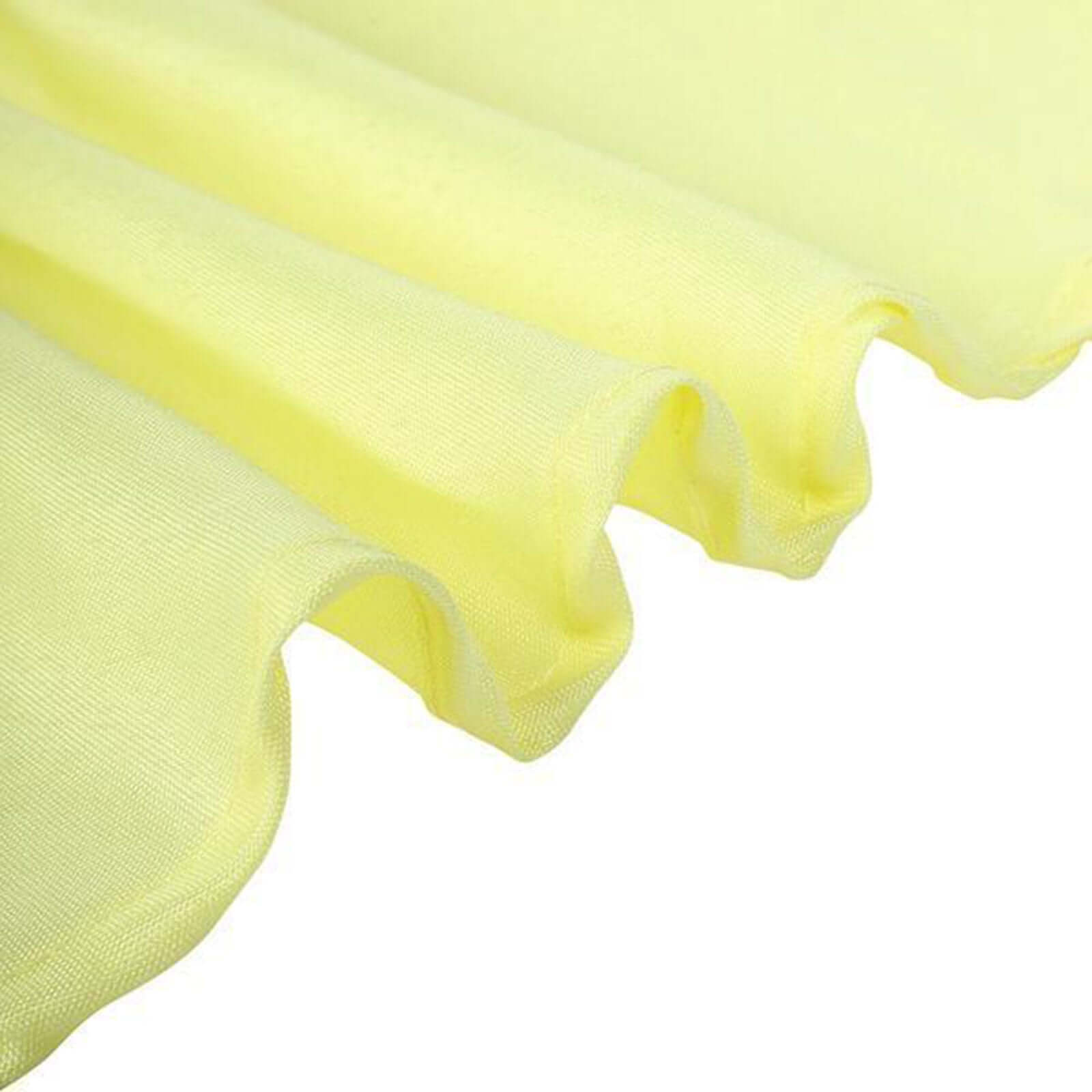 Wrinkle-Resistant Yellow Polyester 108-Inch Round Tablecloth