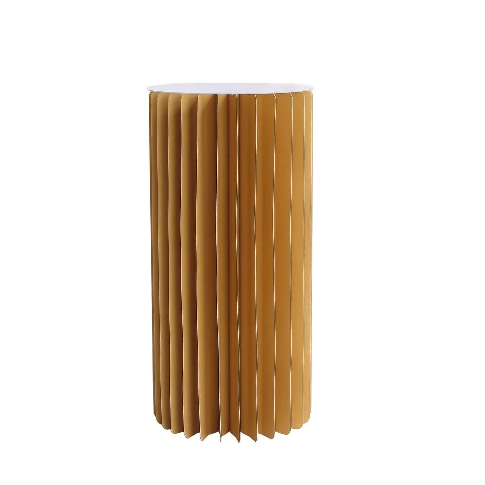 Hot! 24 - inch Gold Accordion Cylinder Display Stand with PVC Top Plate