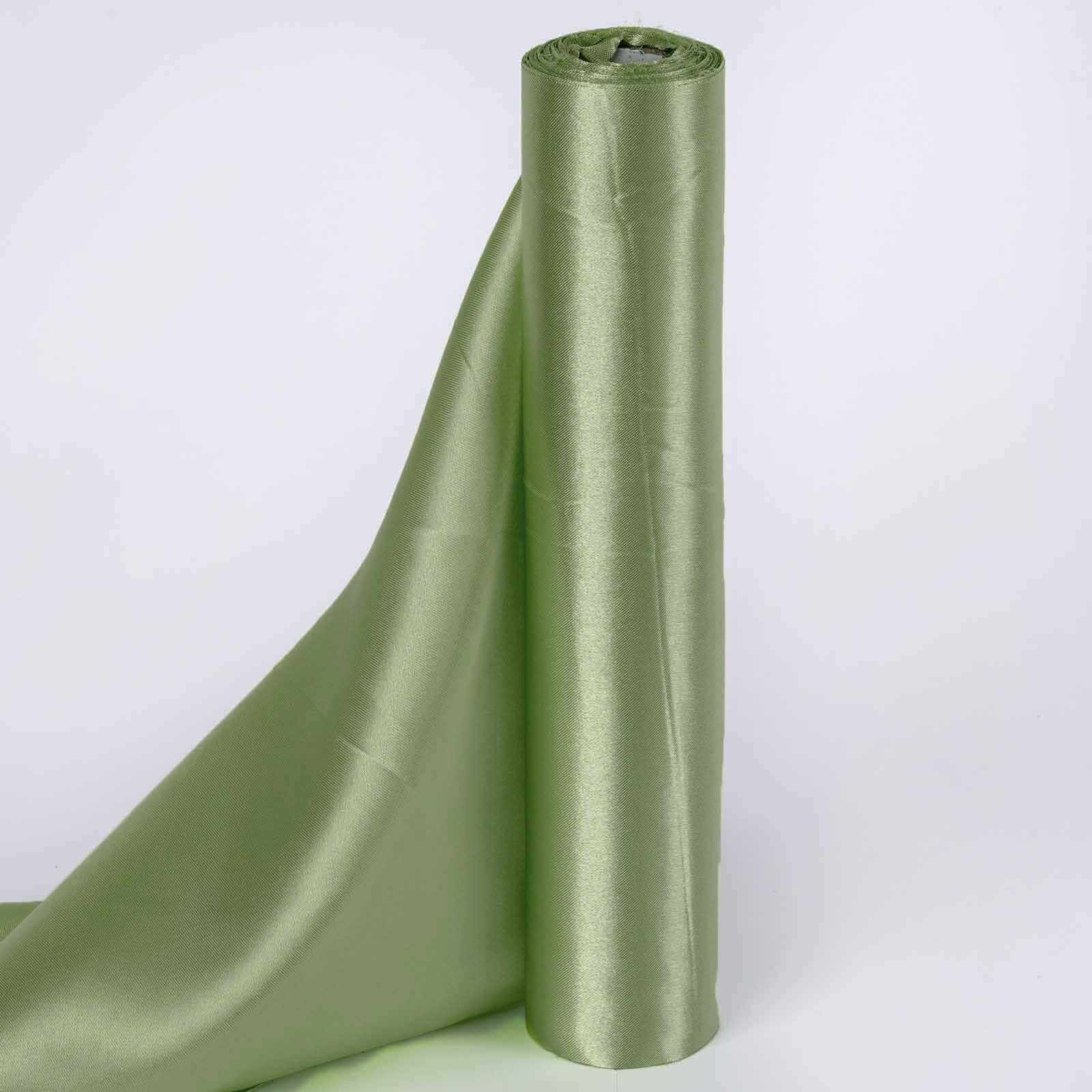 Wholesale 12x10 Yards Sage Green Satin Fabric Bolt for DIY Crafts and Decor