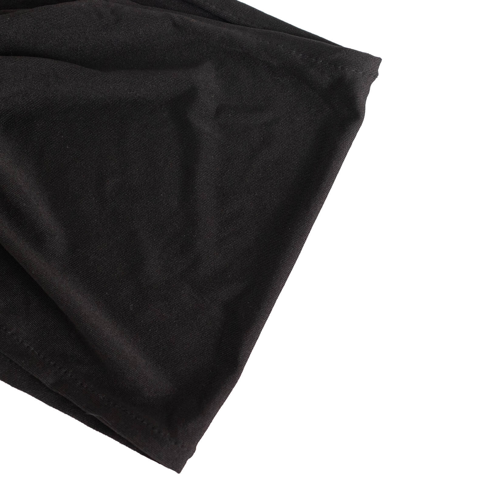 5-Pack Black Ruffled Spandex Chair Sashes - Wide, Stretchable and Easy-to-Use Decor Bands