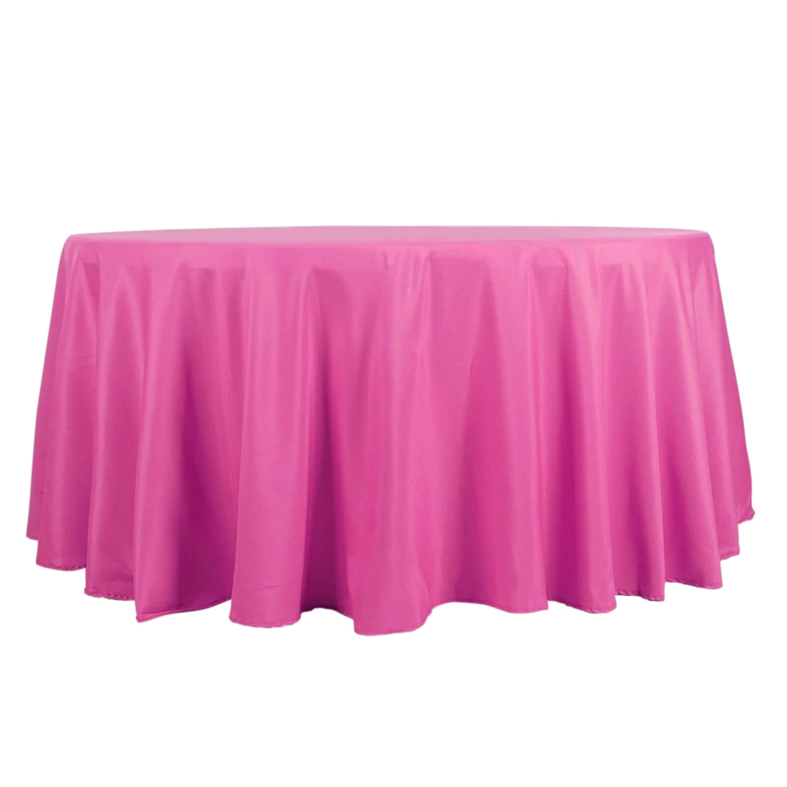 Fuchsia Seamless 132 - inch Polyester Round Tablecloth for Elegant Tables