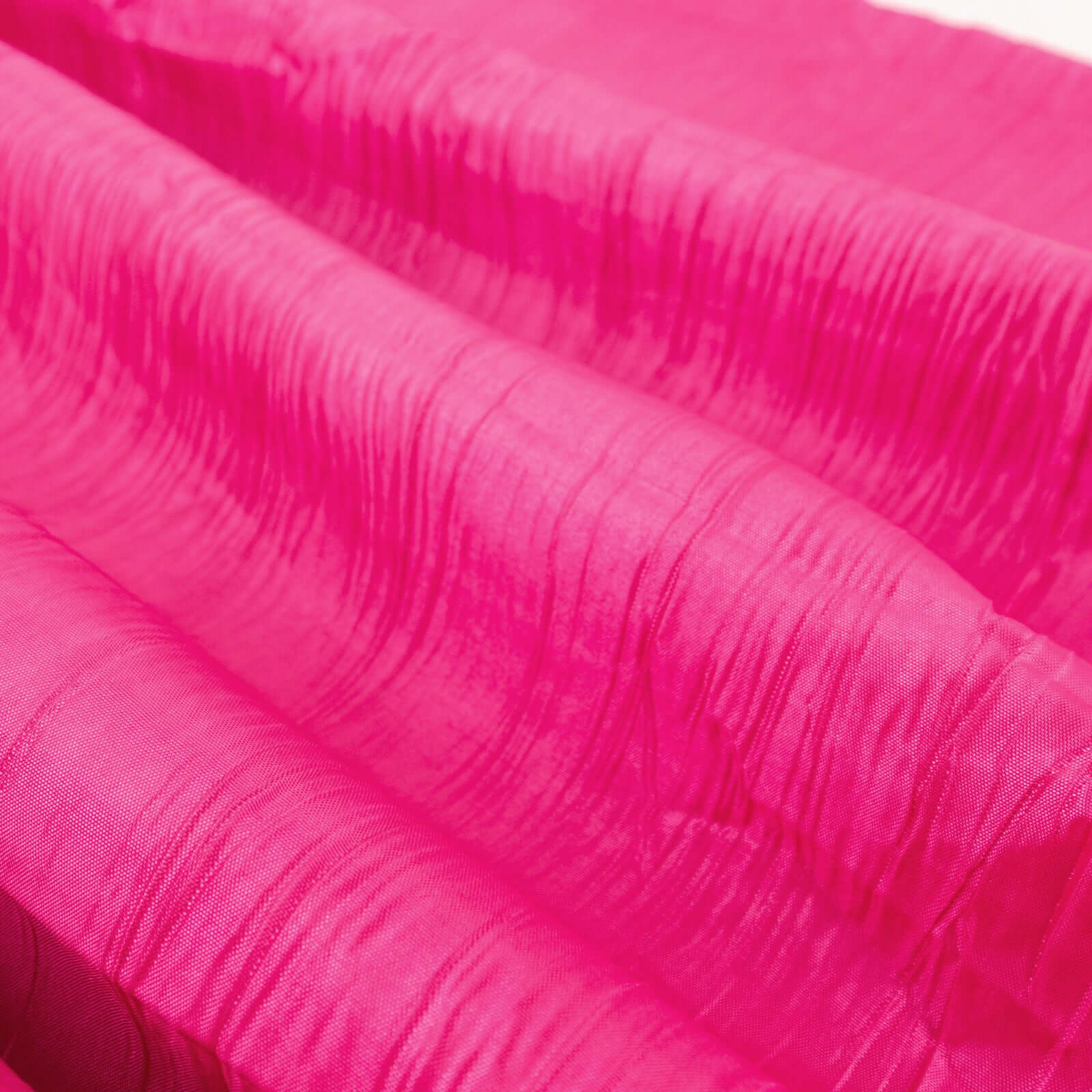 Hot Deal! 54'x10 Yards Fuchsia Accordion Crinkle Taffeta Fabric Bolt