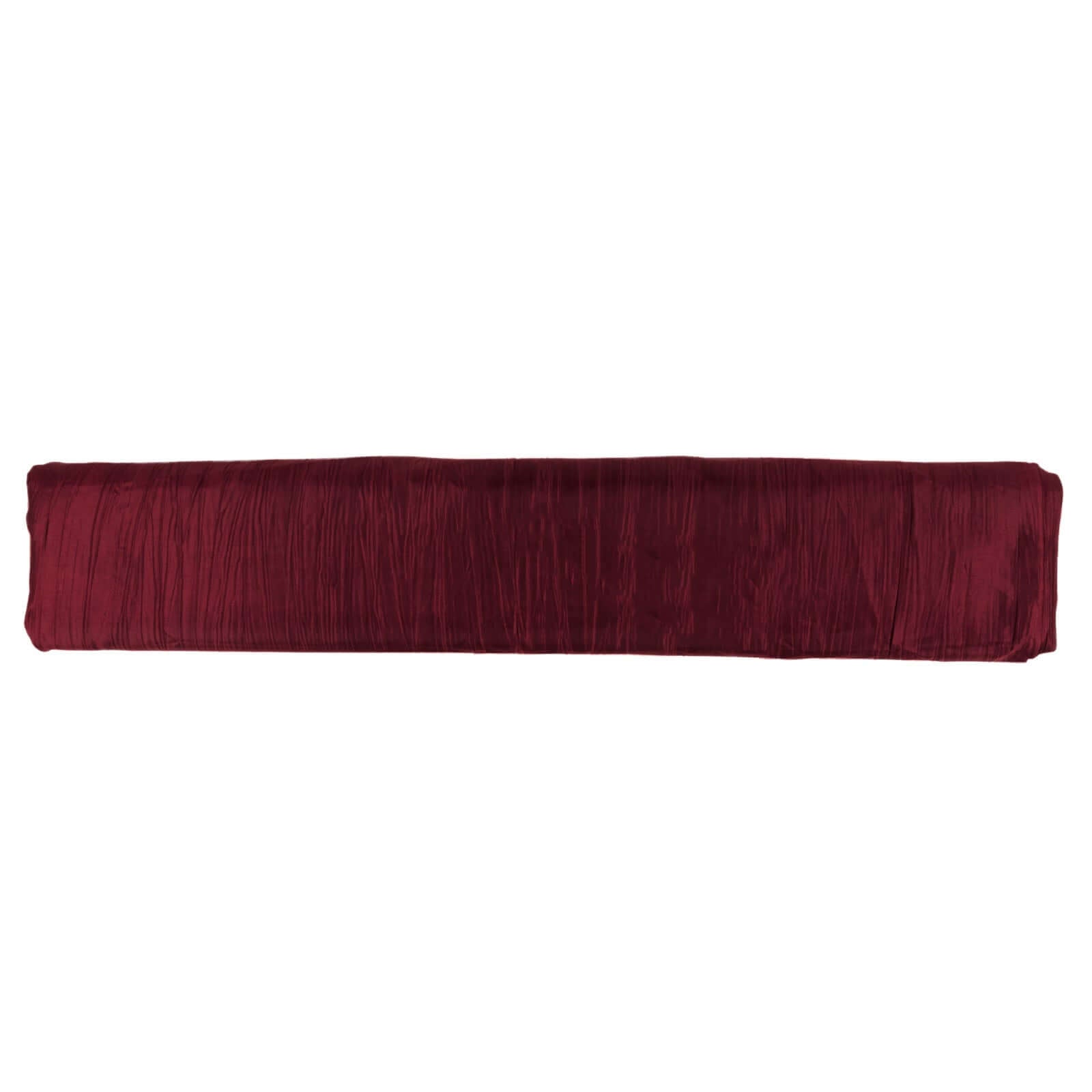 Premium Burgundy Accordion Crinkle Taffeta Fabric Bolt - 54 Inches Wide, 10 Yards Long