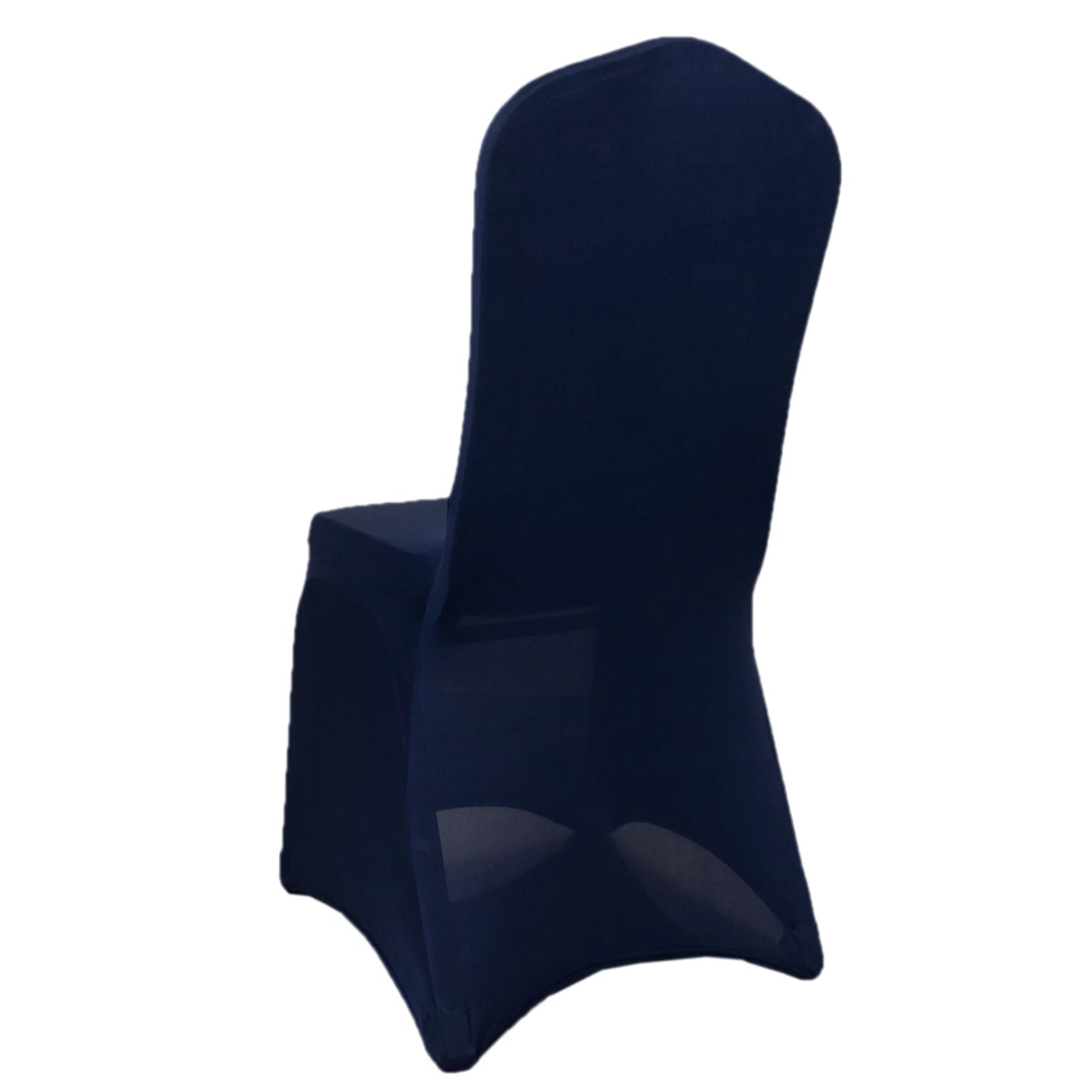 Hot Deal! Navy Blue Premium 220GSM Spandex Stretch Chair Cover with Foot Pockets for Banquet Chairs