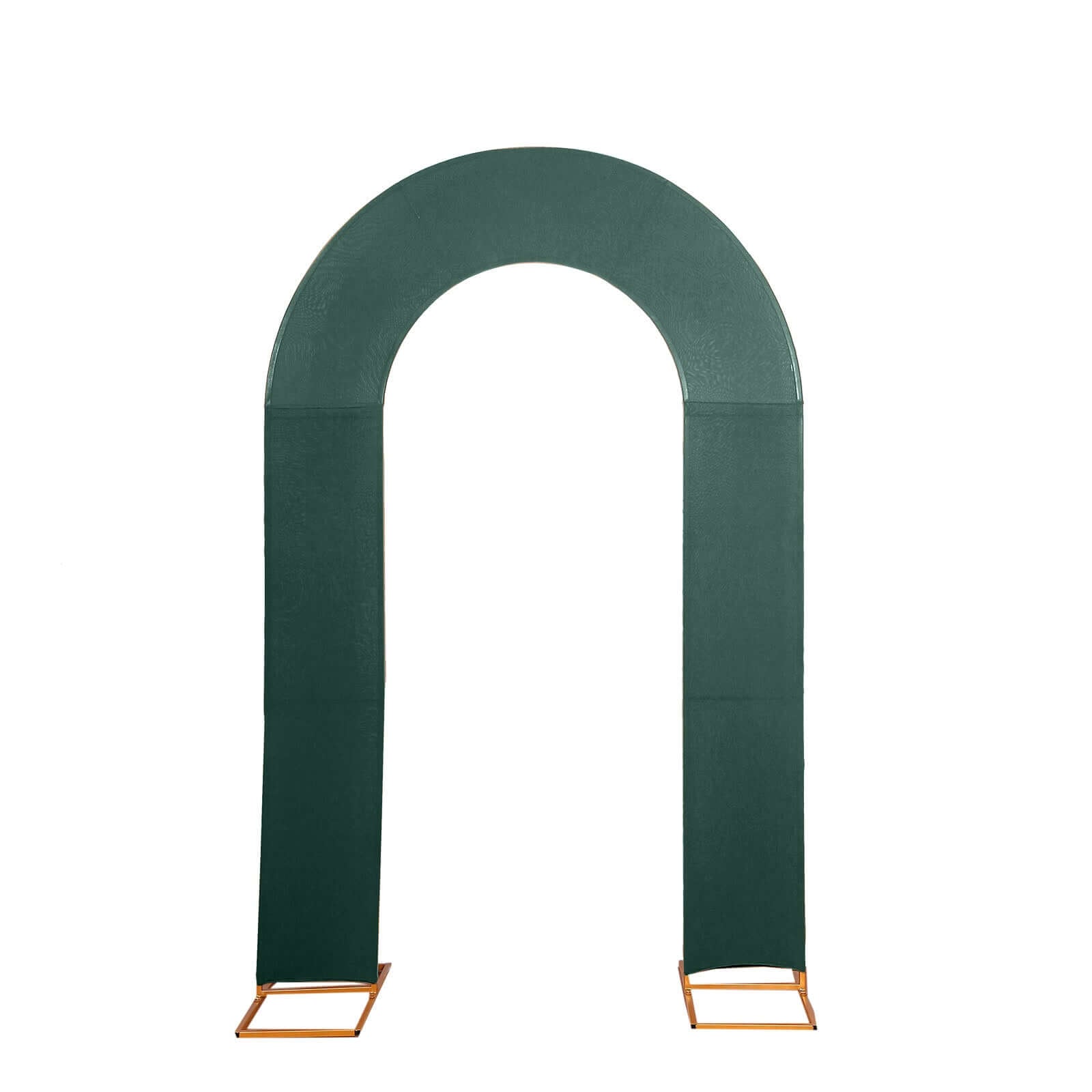 8ft Double-Sided U-Shaped Hunter Emerald Green Spandex Fitted Wedding Arch Cover