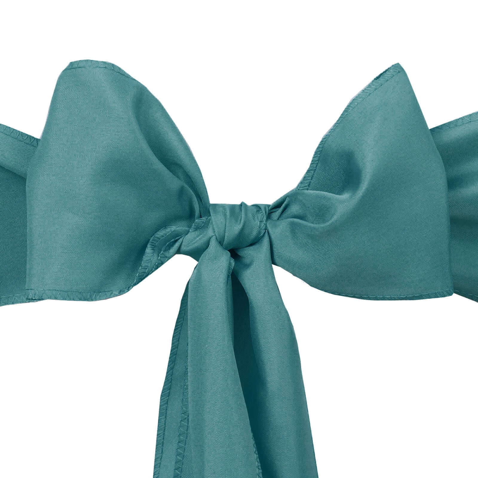 5-Piece Set of Turquoise Polyester Chair Sashes, 6x108 Inches