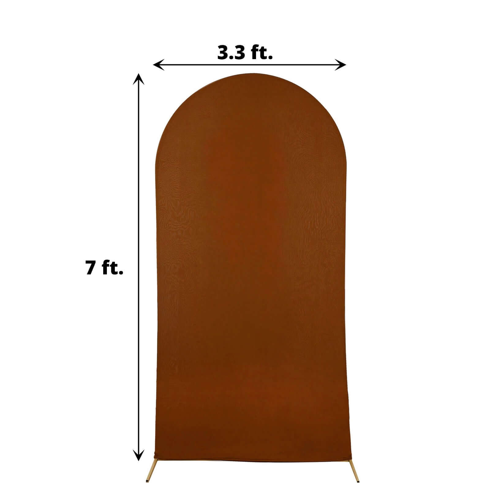 7ft Cinnamon Brown Double-sided Spandex Fitted Cover for Round Top Wedding Arch Stand