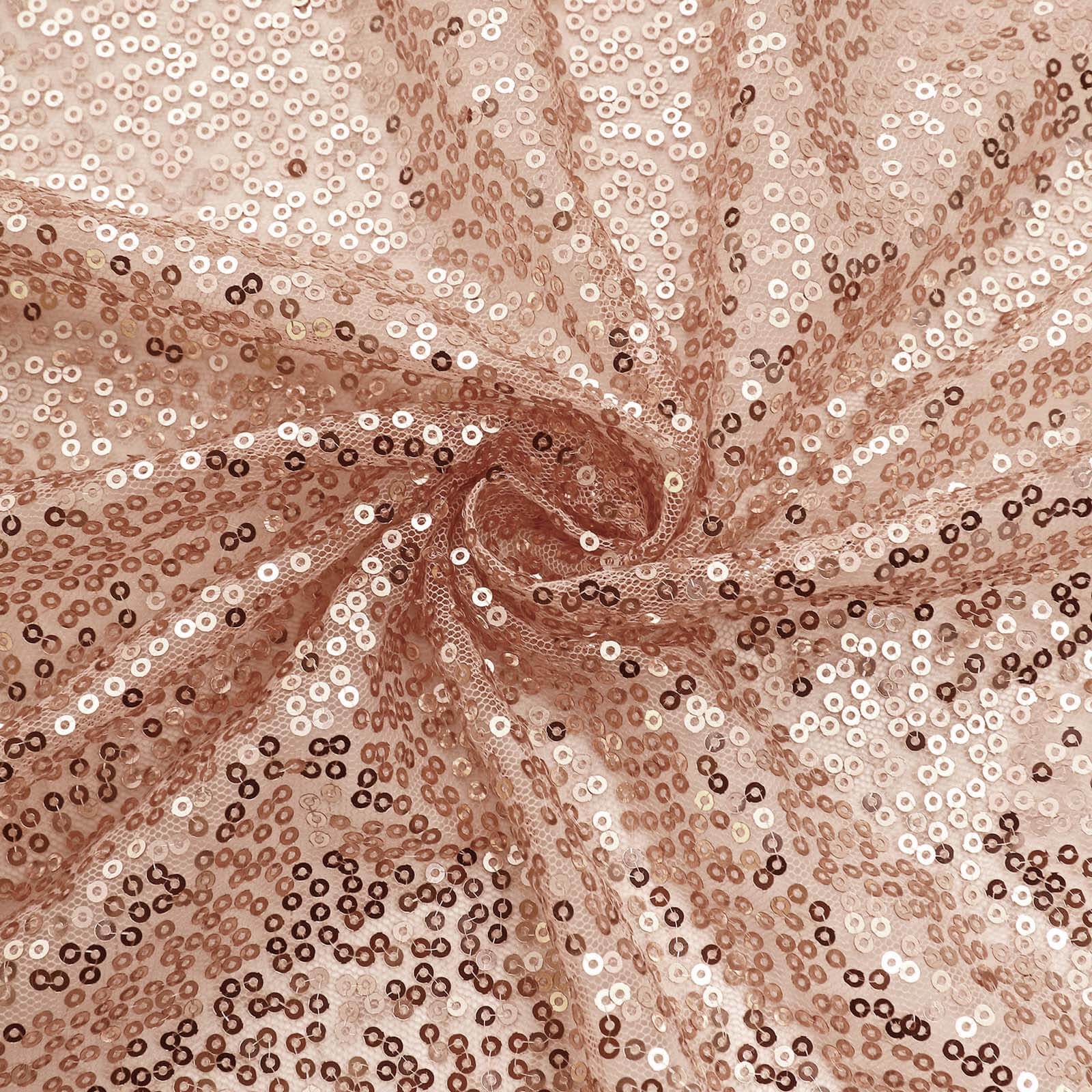 7.5ft Blush Sequin Wedding Arch Cover - Shiny 2-Sided Custom Fit for Photos
