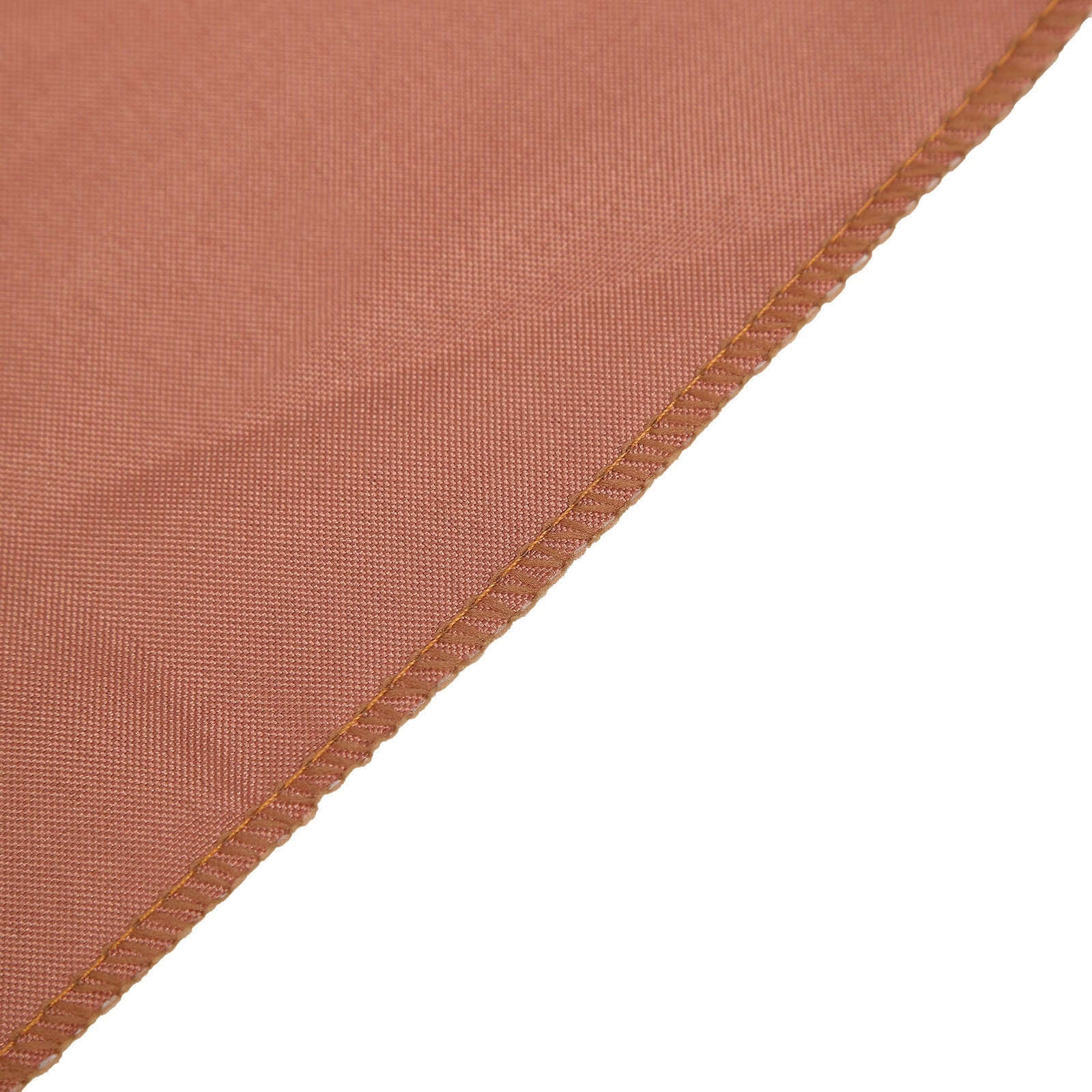 10-Piece Wrinkle-Free, Stain-Resistant Terracotta (Rust) Polyester Slip-On Chair Covers for Folding Chairs