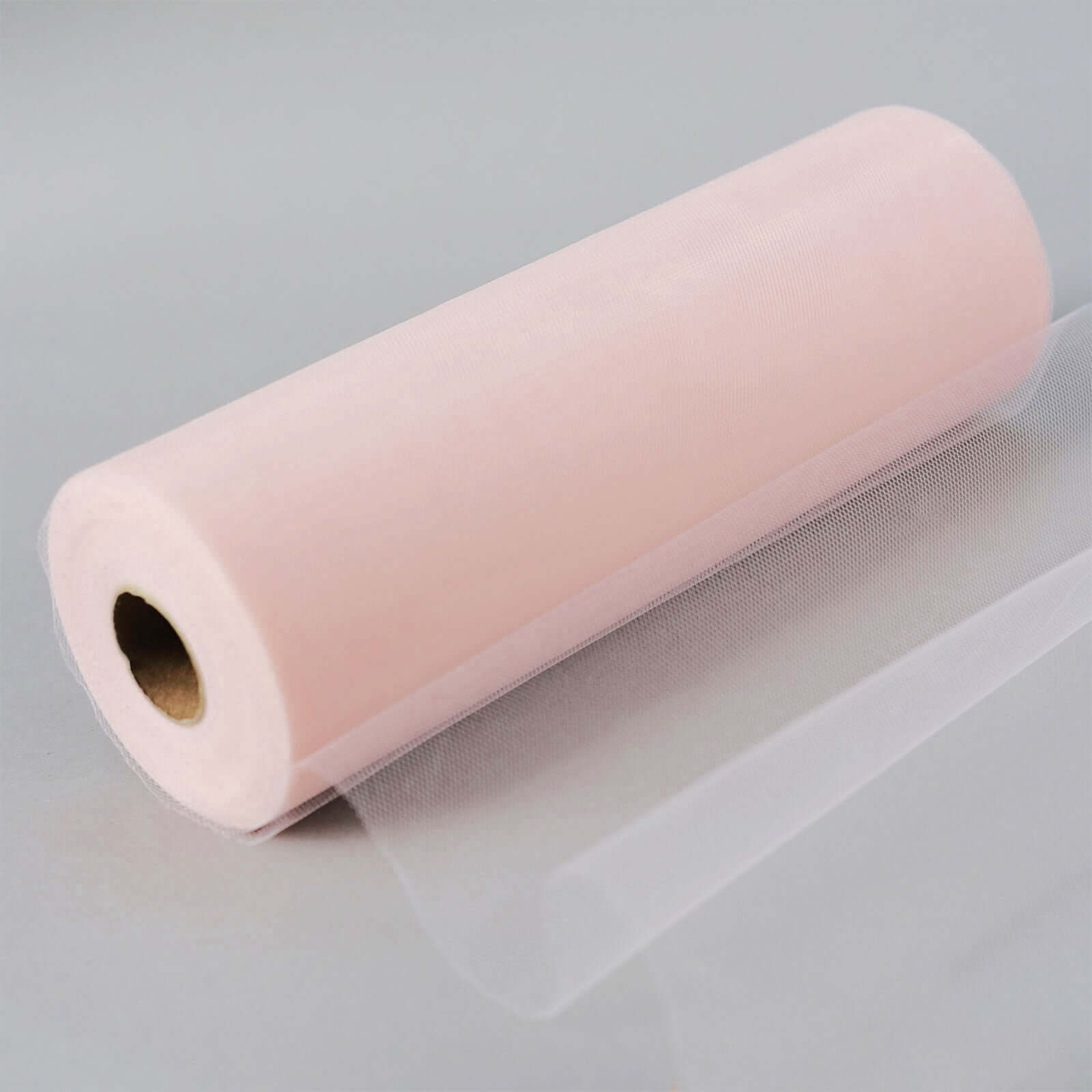 12-Inch Wide, 100-Yard Blush Tulle Fabric Bolt for Craft Projects