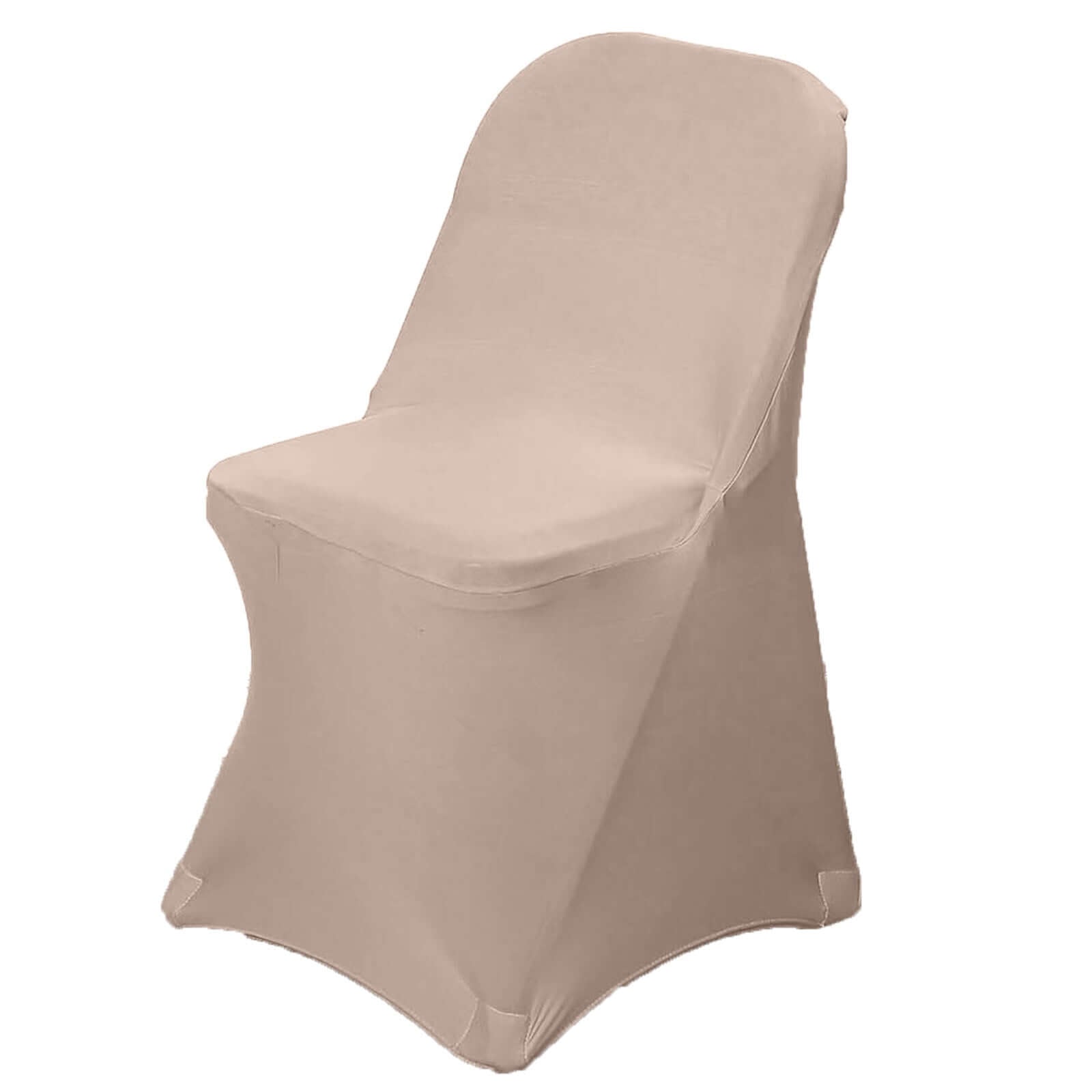 Hot Deal! Reusable & Wrinkle-Resistant 160GSM Nude Spandex Stretch Chair Cover for Folding Chairs