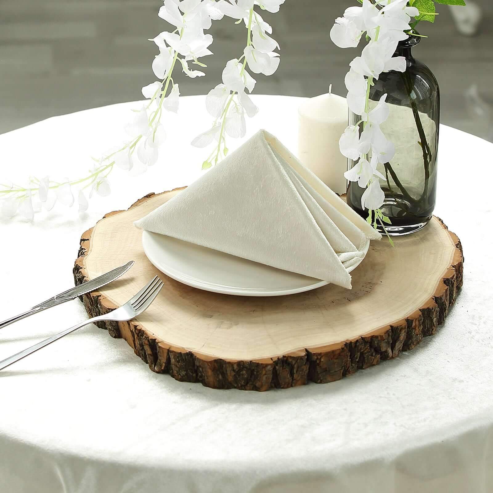 Hot! Polished Rustic Poplar Wood Round Slices for Wedding & Event Decor, 18 Dia