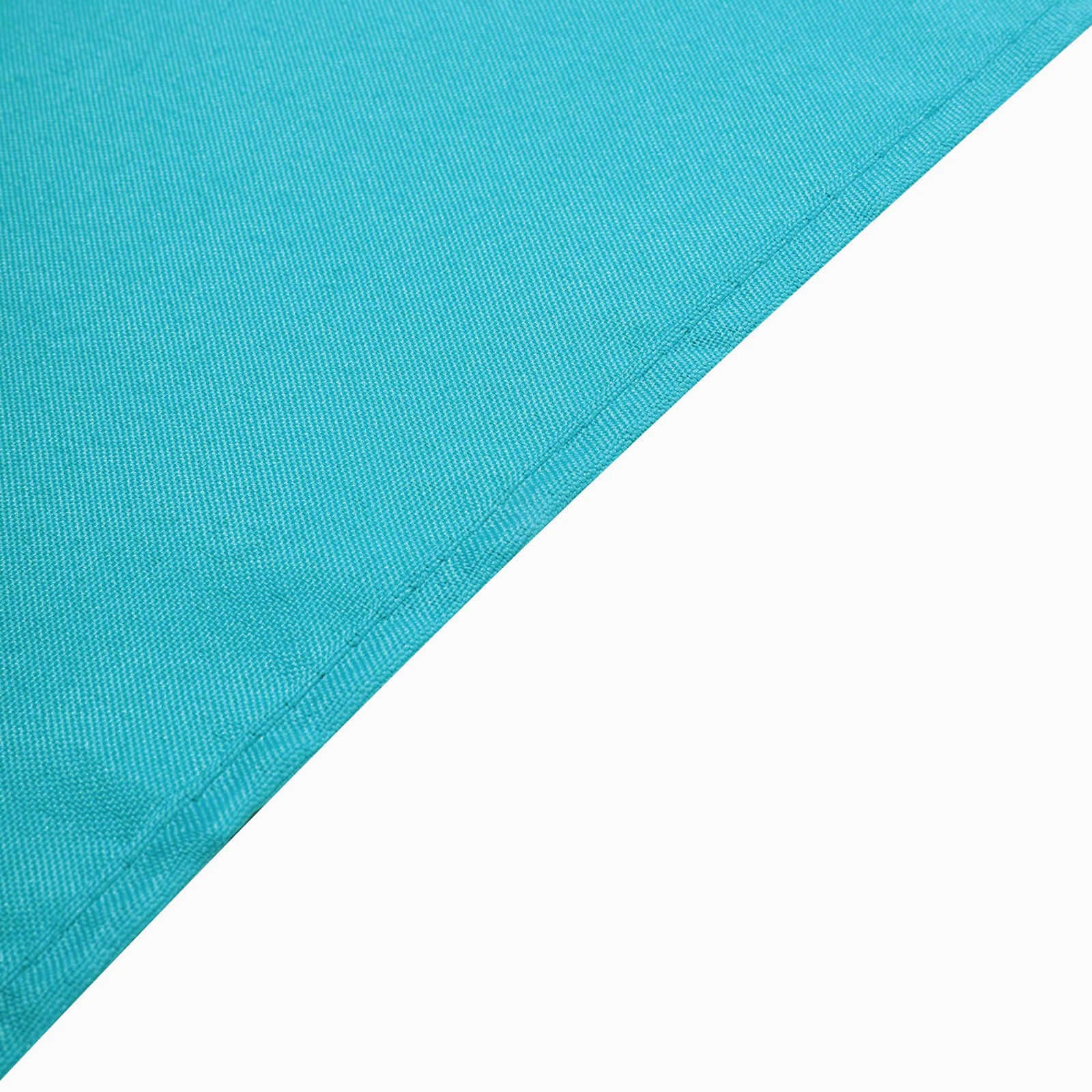 Turquoise 90x90 Polyester Square Table Overlay - Wrinkle-Free & Durable