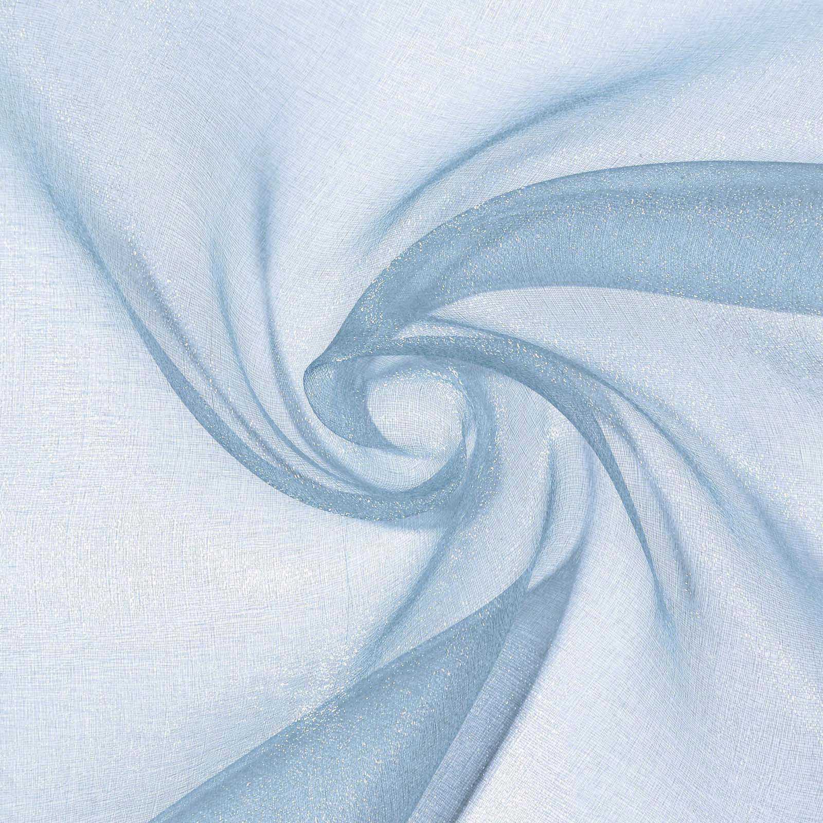 12-Foot Wide, 10-Yard Long Dusty Blue Sheer Chiffon Fabric Bolt for DIY