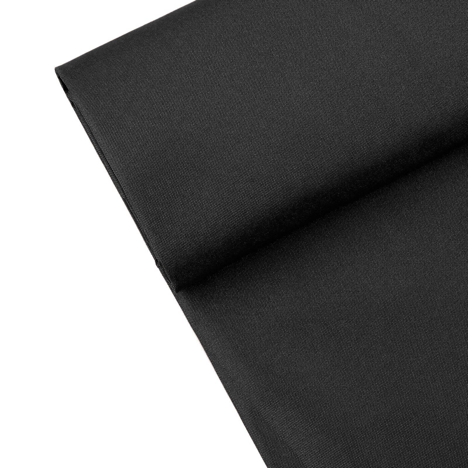 54x10 Yards Black Fire Retardant Polyester Fabric Bolt - Ideal for DIY Crafts, Upholstery & Event Decor