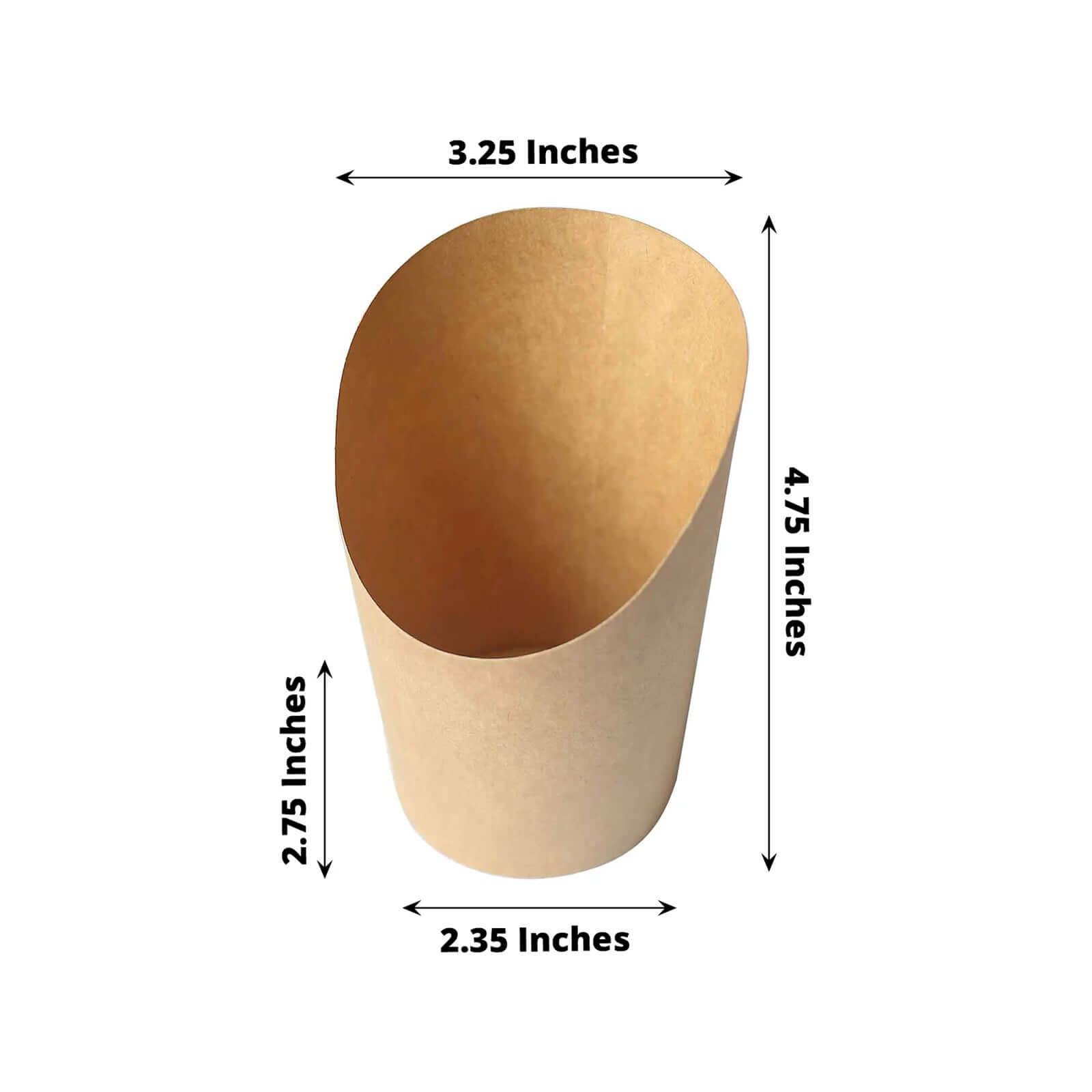 50-Pack 14oz Natural Brown Paper Popcorn Box Snack Cups - Ideal for Appetizers