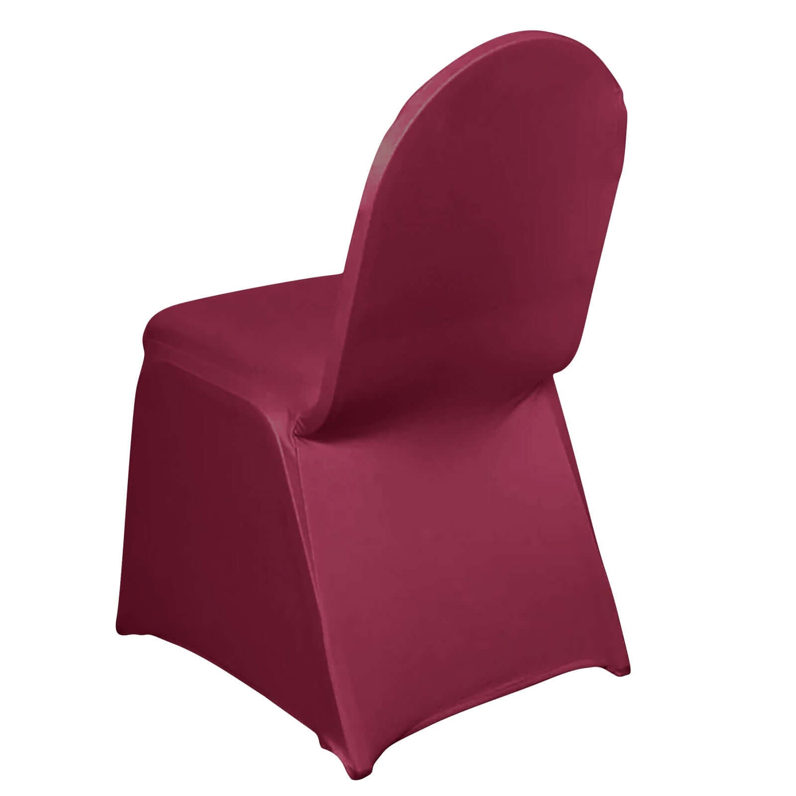 Hot Sale! Burgundy Spandex Stretch Slip-On Chair Cover for Banquet Chairs - 160GSM Premium Fabric