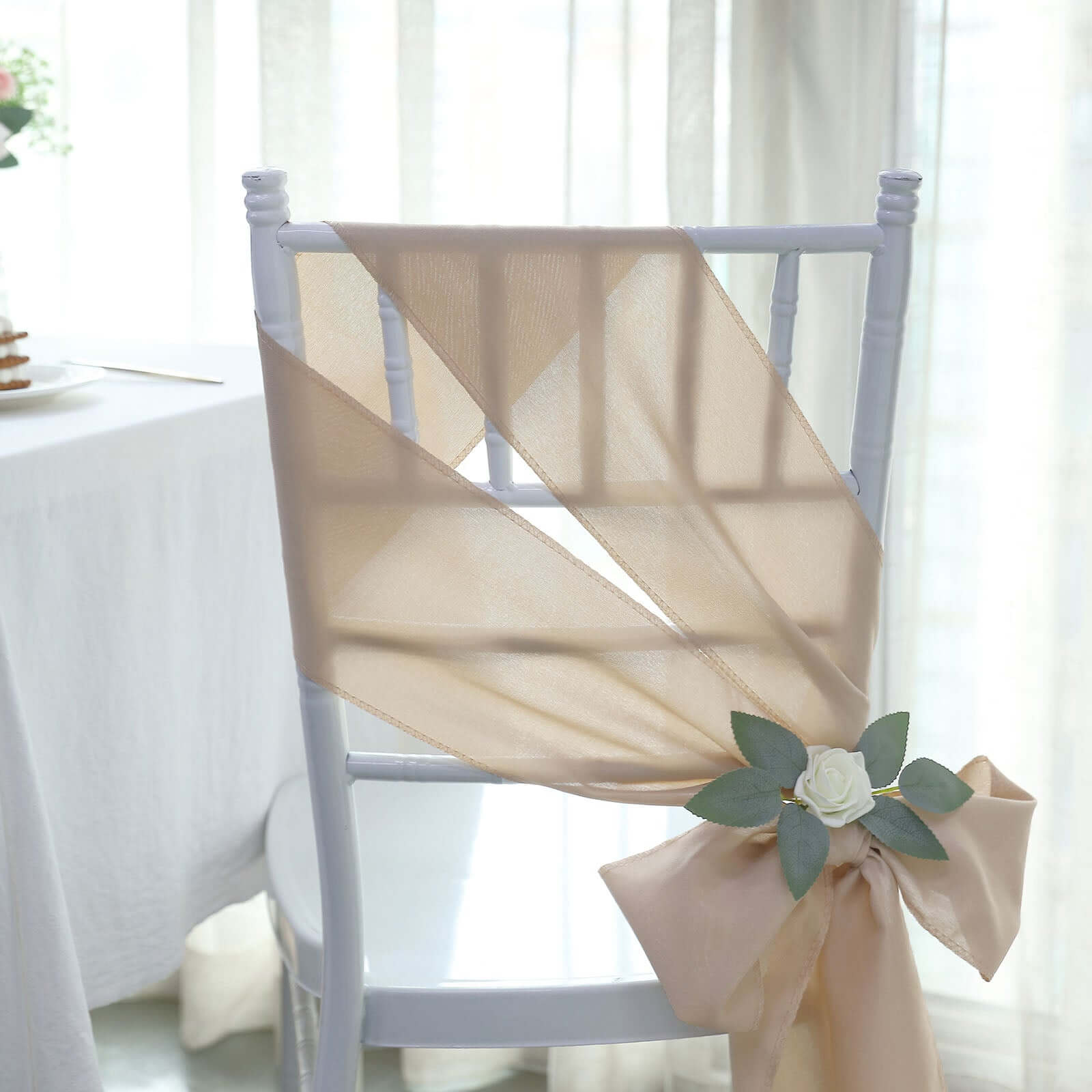 Hot Deal: 5-Pack Nude Polyester Chair Sashes 6x108