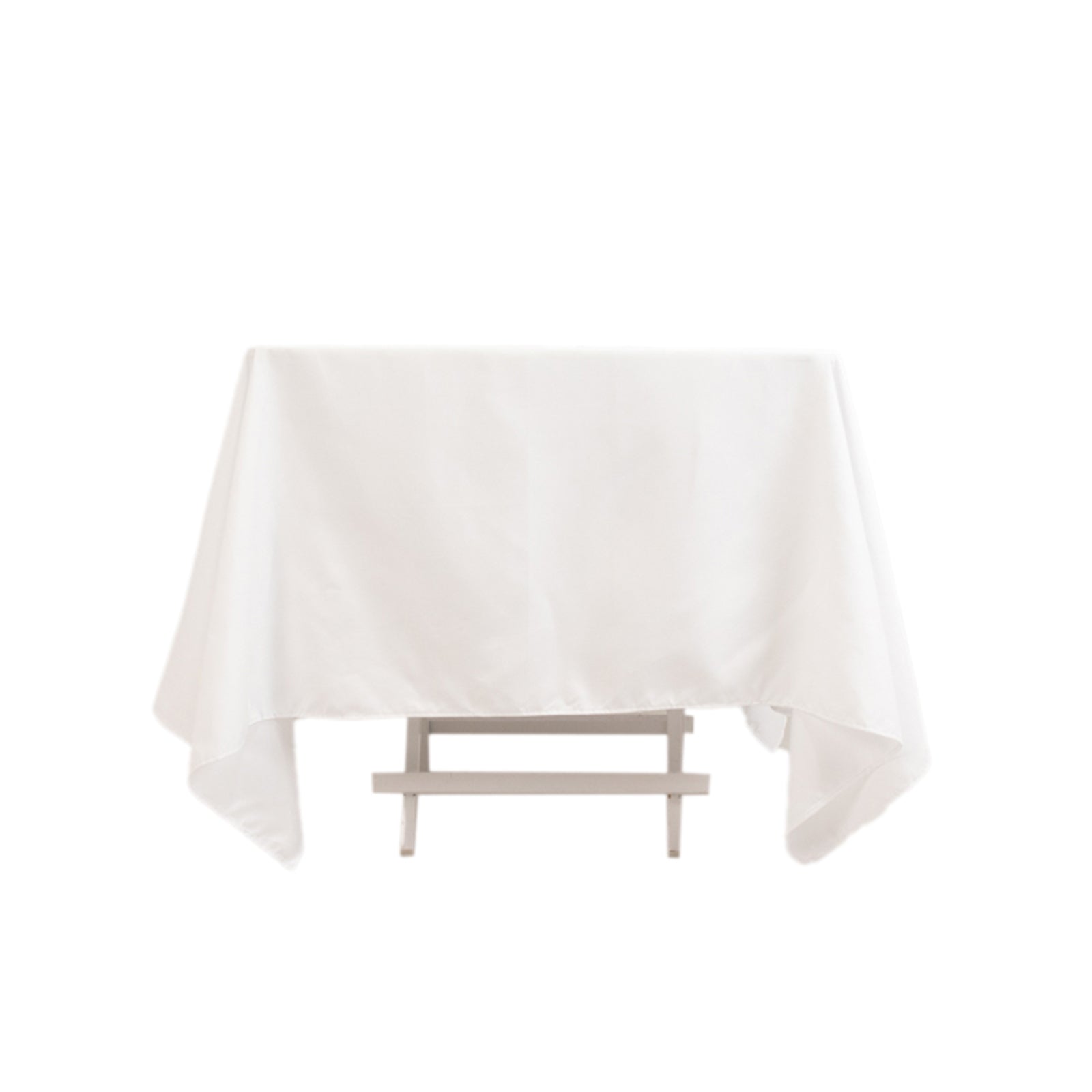 Hot Deal! 70x70 Square White Cotton Blend Tablecloth - Wrinkle-Resistant for Modern Table Decor