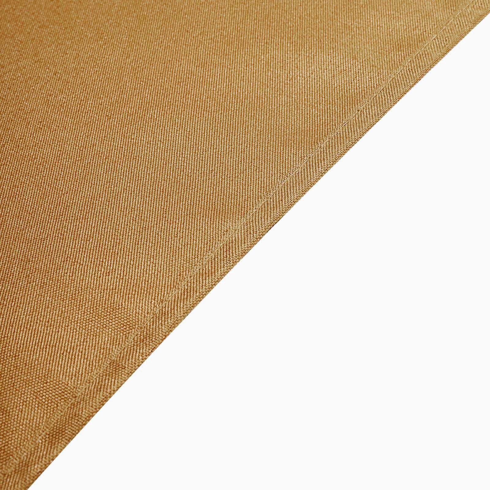Durable Gold 70x70 Polyester Square Tablecloth - Wrinkle-Free