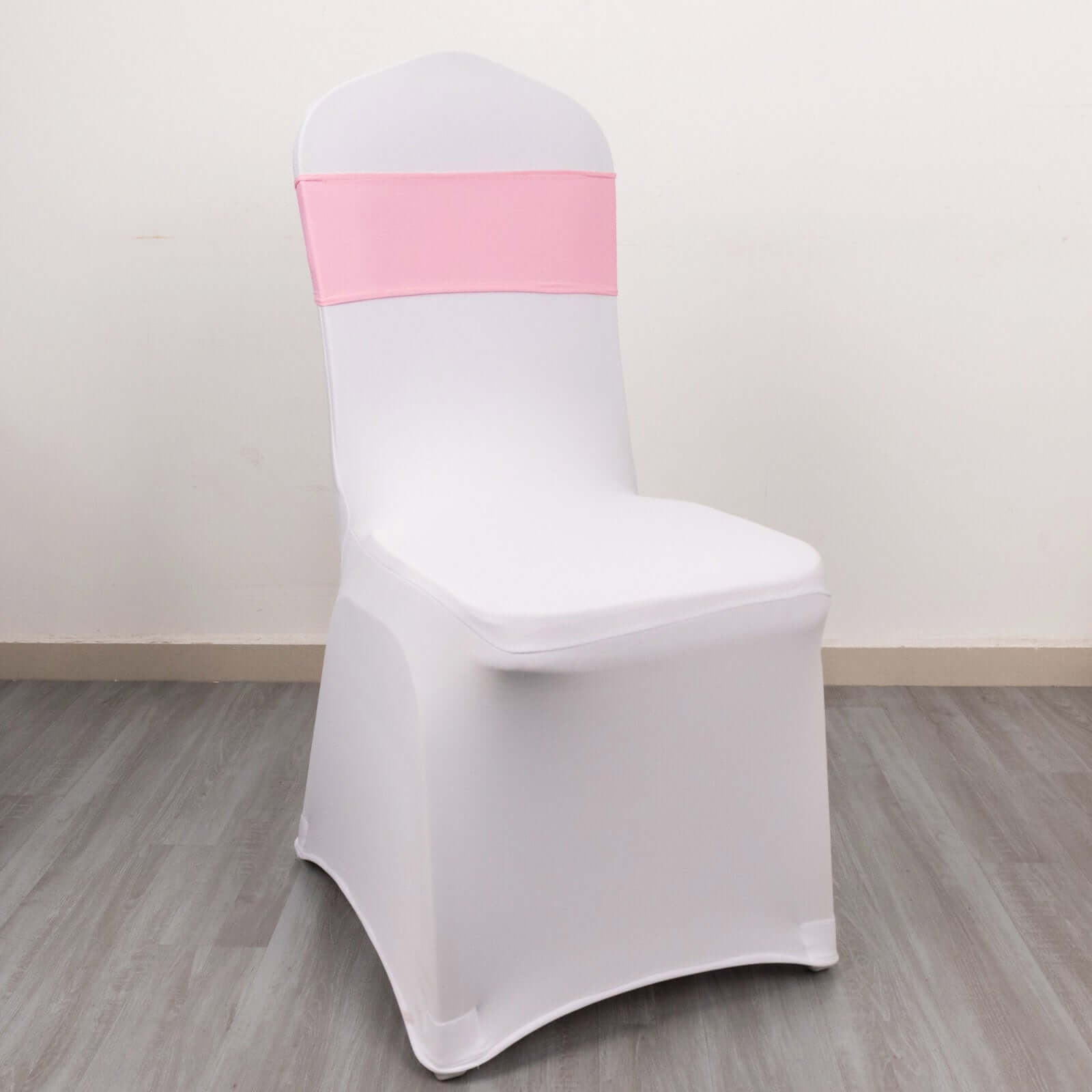 Hot Deal! 5-Pack Pink Spandex Chair Sashes with Gold Rhinestone Buckles, Reusable 4-Way Stretch