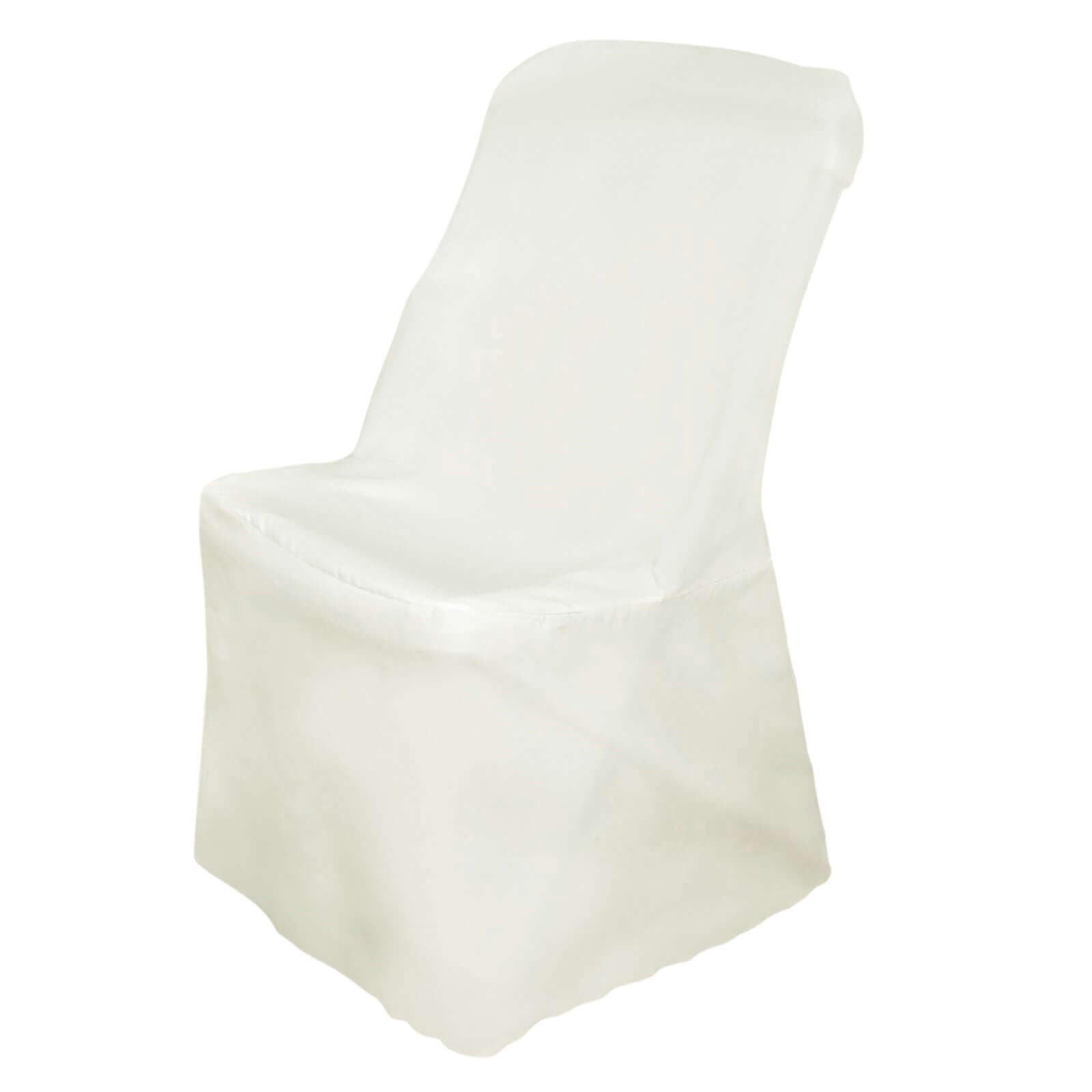 Reusable and Durable Ivory Polyester Slip-On Cover for Lifetime Folding Chairs