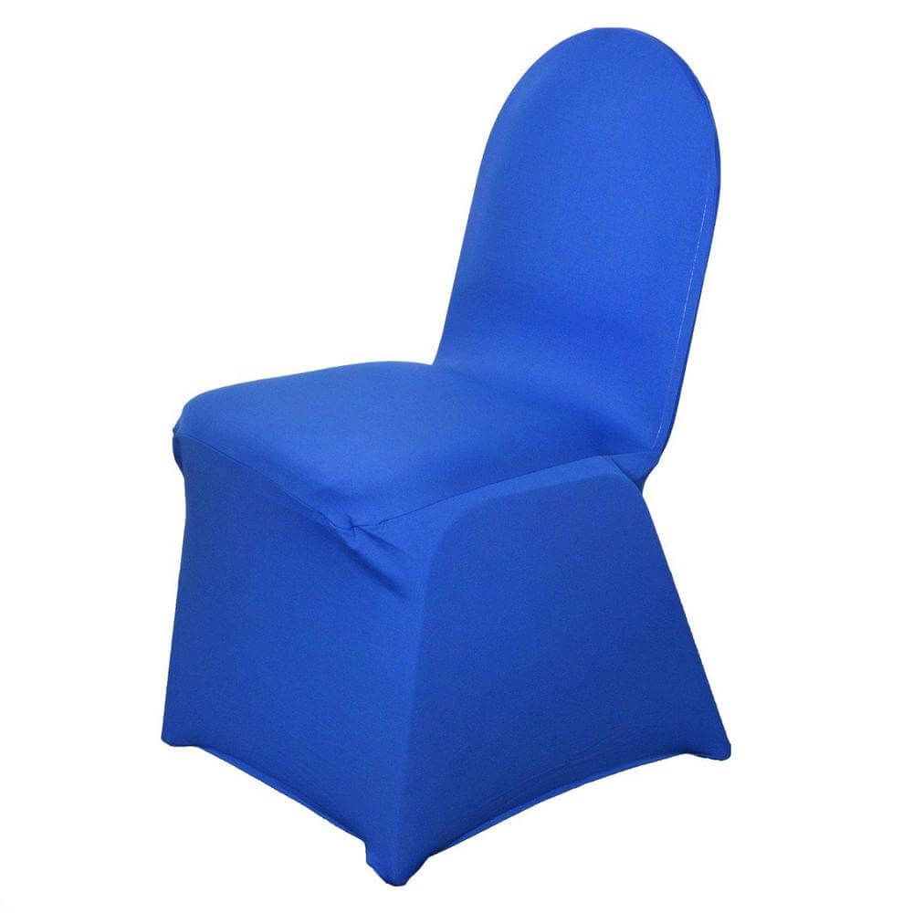 Royal Blue Spandex Banquet Chair Cover - Stretch 160GSM Fabric, Perfect Fit!