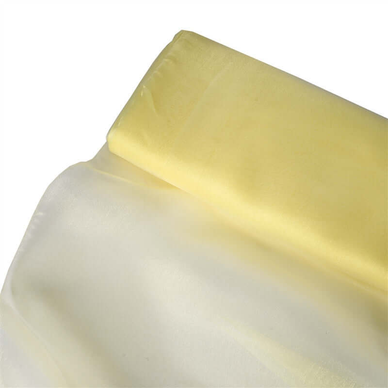 10-Yard 54-Inch Wide Yellow Solid Sheer Chiffon Fabric Bolt for DIY Drapery