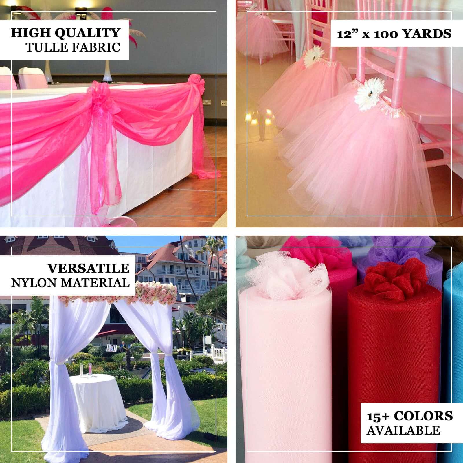 100 Yards of Soft Beige Tulle Fabric Bolt, Ideal for Crafts and Special Occasions