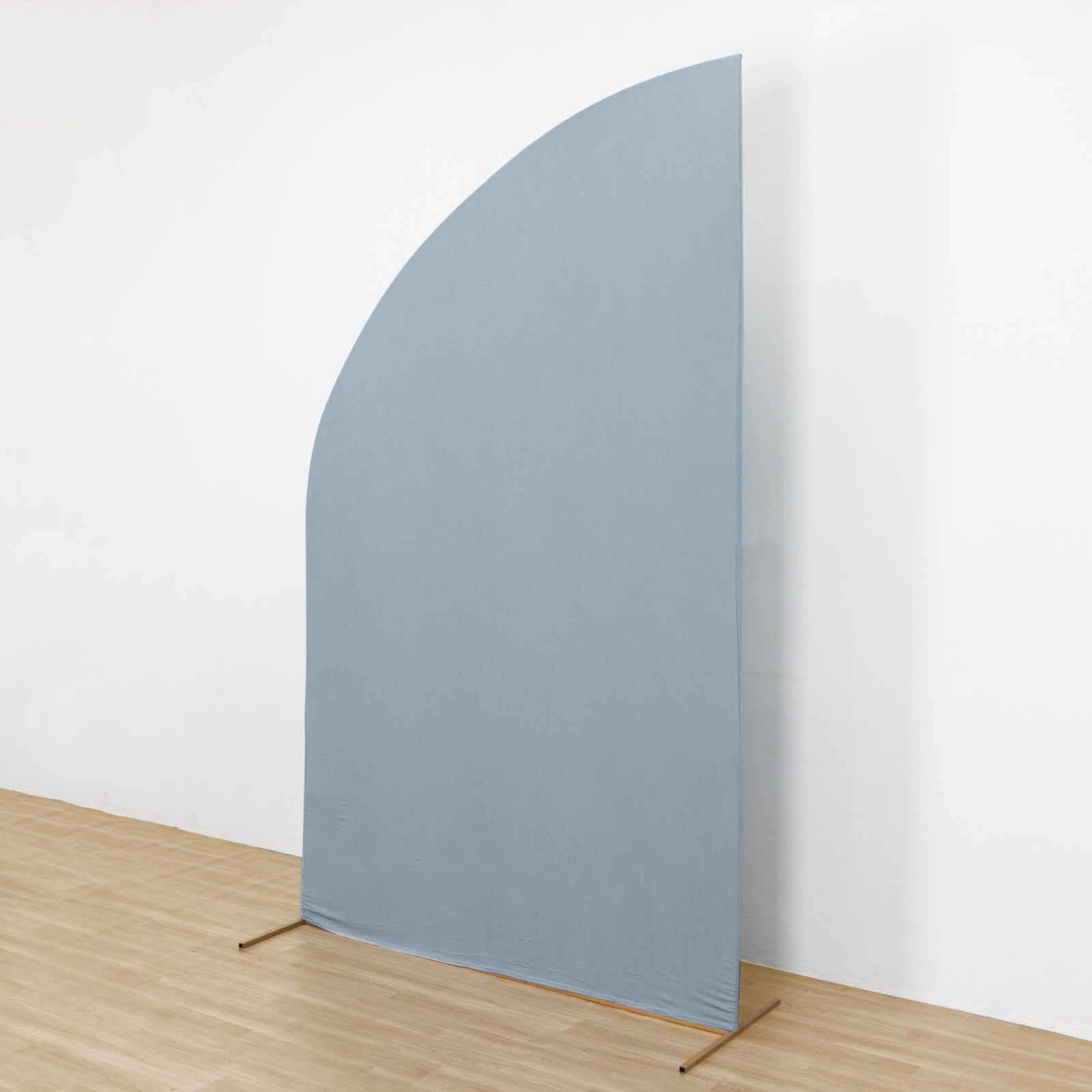 8ft Dusty Blue Spandex Wedding Arch Cover - Ideal for Half Moon Stand