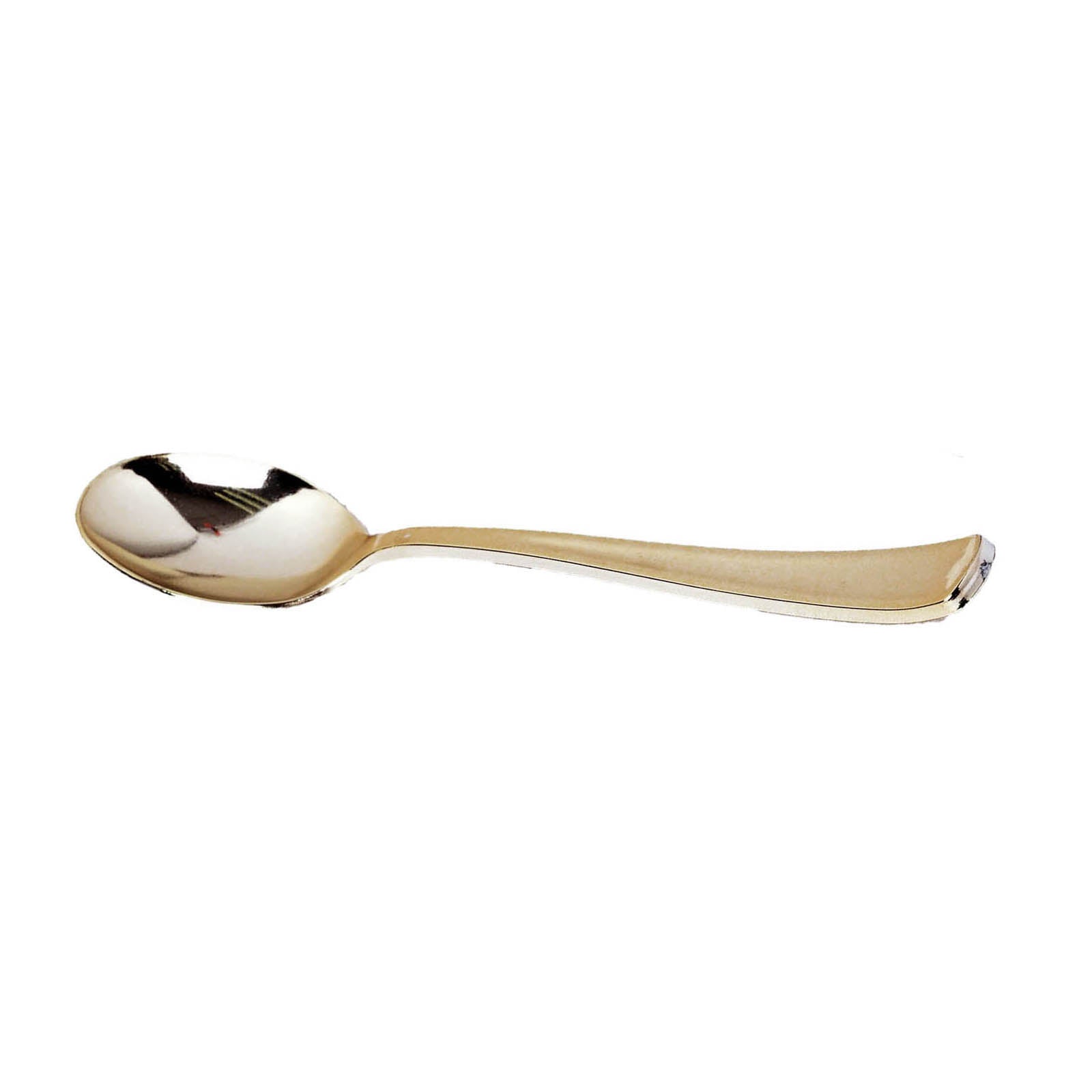 Premium 25-Pack Metallic Gold 7-Inch Plastic Spoons - Heavy Duty Disposable Cutlery for Special Occasions