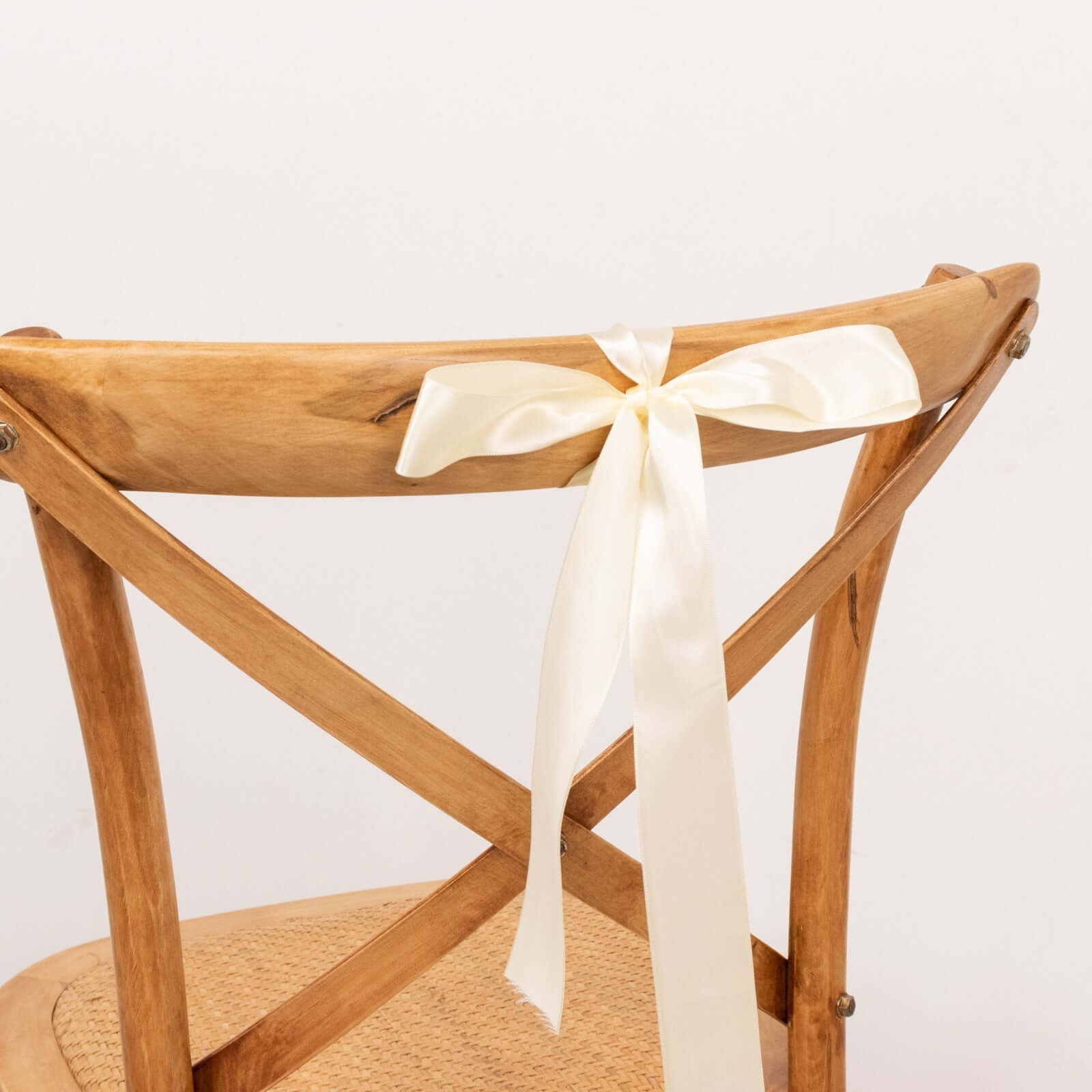 Get 50 Yards of 1.5-Inch Ivory Single-Face Decorative Polyester Satin Ribbon