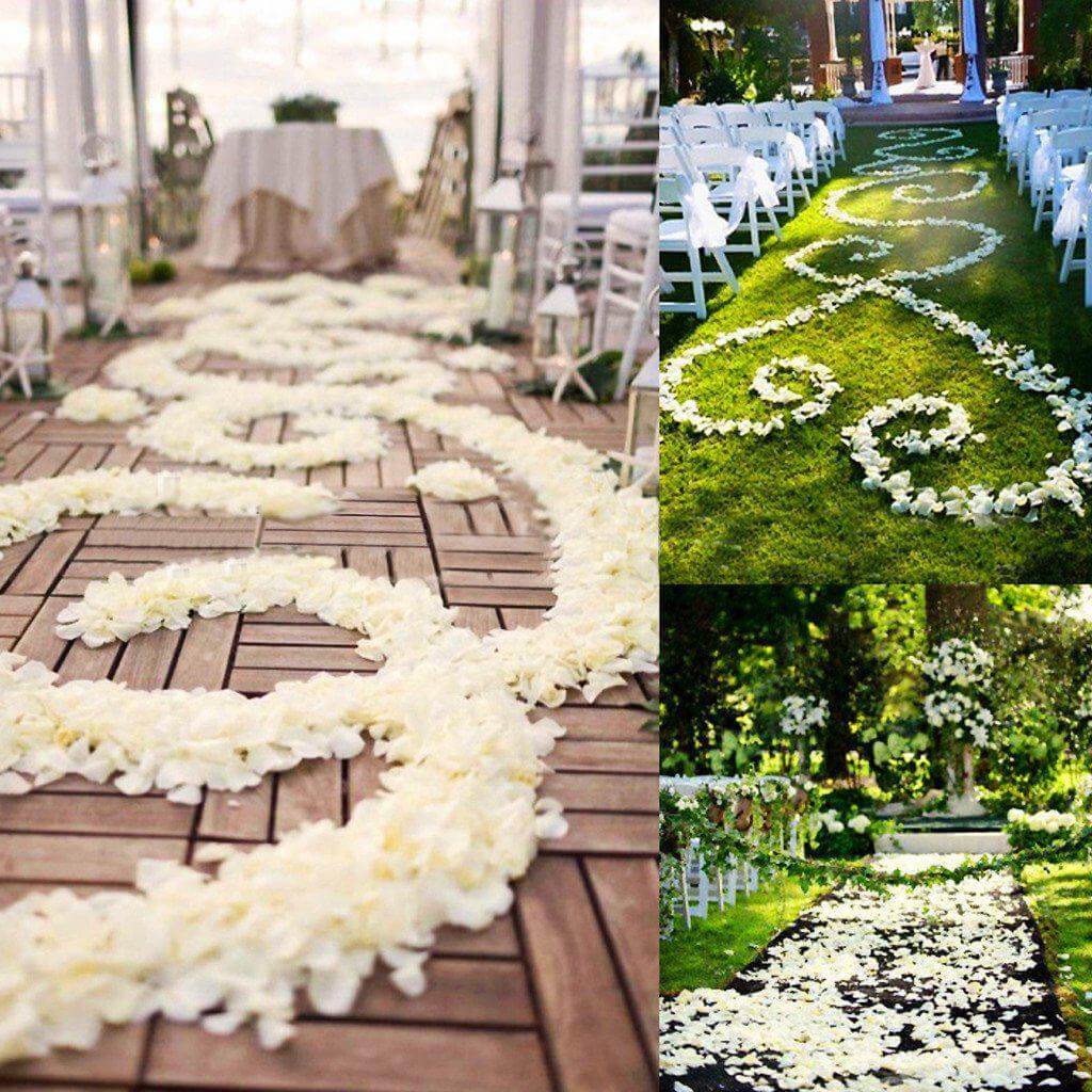 Hot Sale! 500-Pack White Silk Rose Petal Confetti for Table and Floor Decor