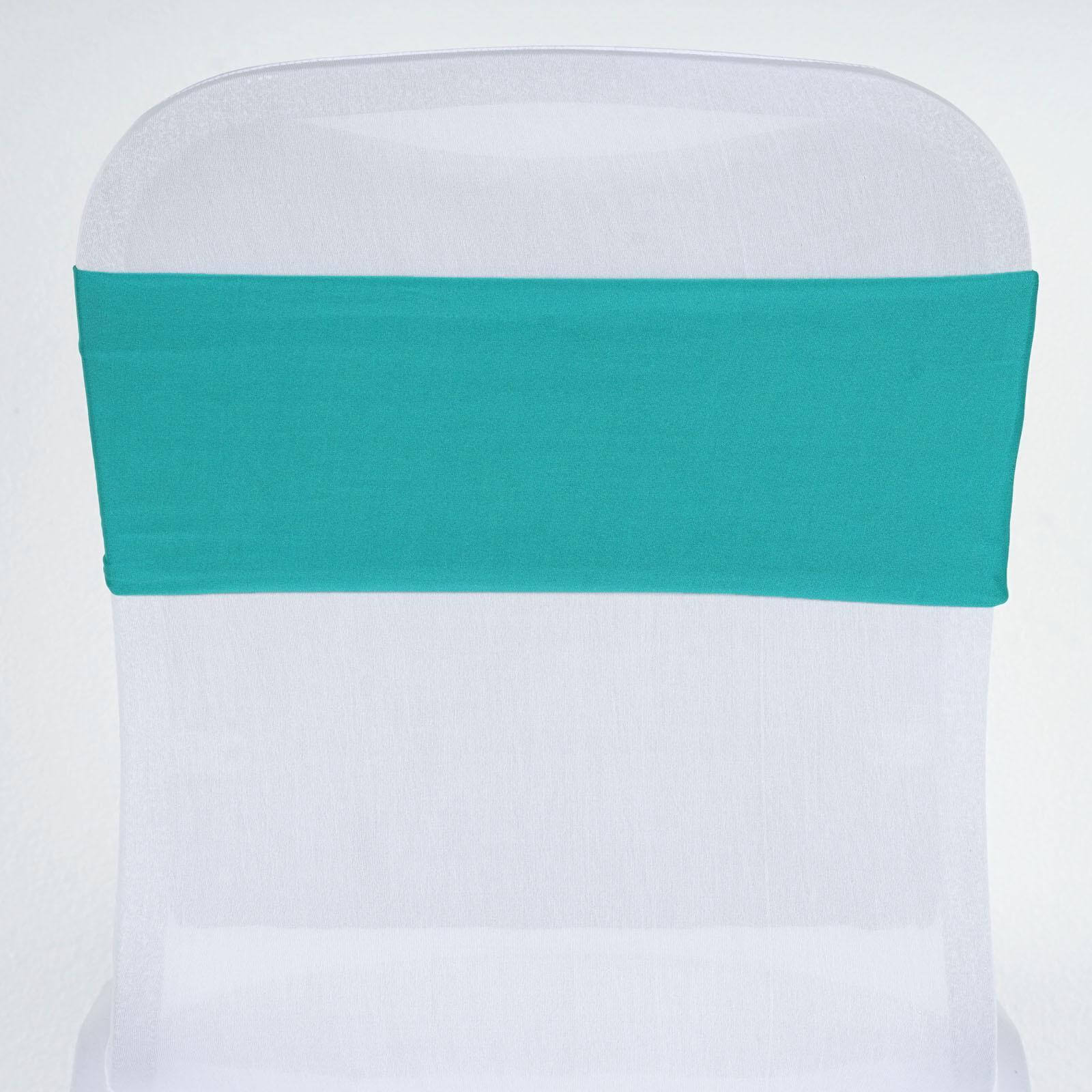 Hot Deal! 5-Pack Turquoise Stretch Spandex Chair Sashes, 5x12