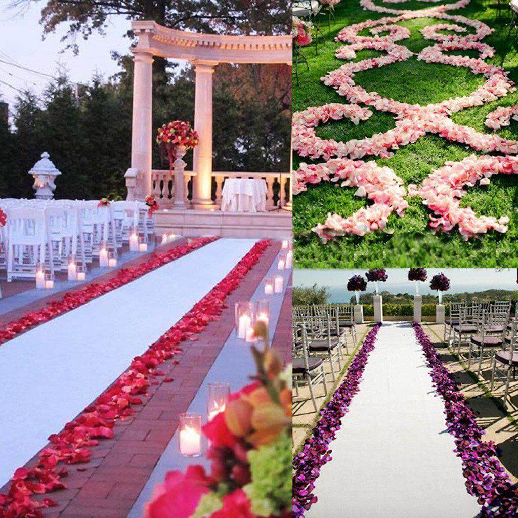 Hot Sale! 500-Pack White Silk Rose Petal Confetti for Table and Floor Decor