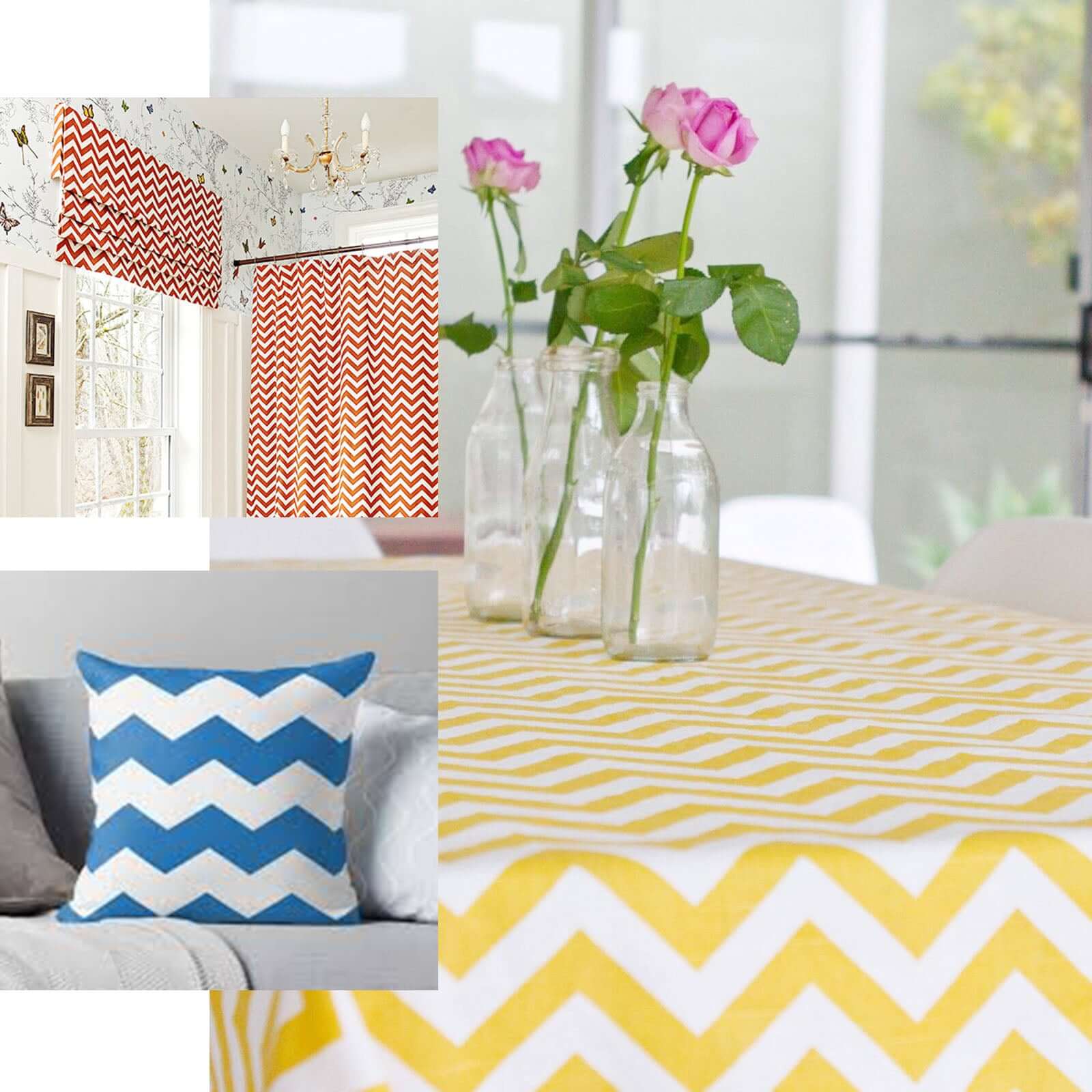 Hot Deal! 54-Inch Wide, 10-Yard Champagne White Zig Zag Chevron Print Satin Fabric Roll for DIY Crafts