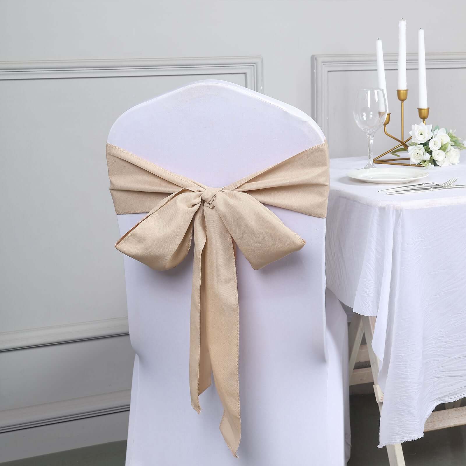 Hot Deal: 5-Pack Nude Polyester Chair Sashes 6x108