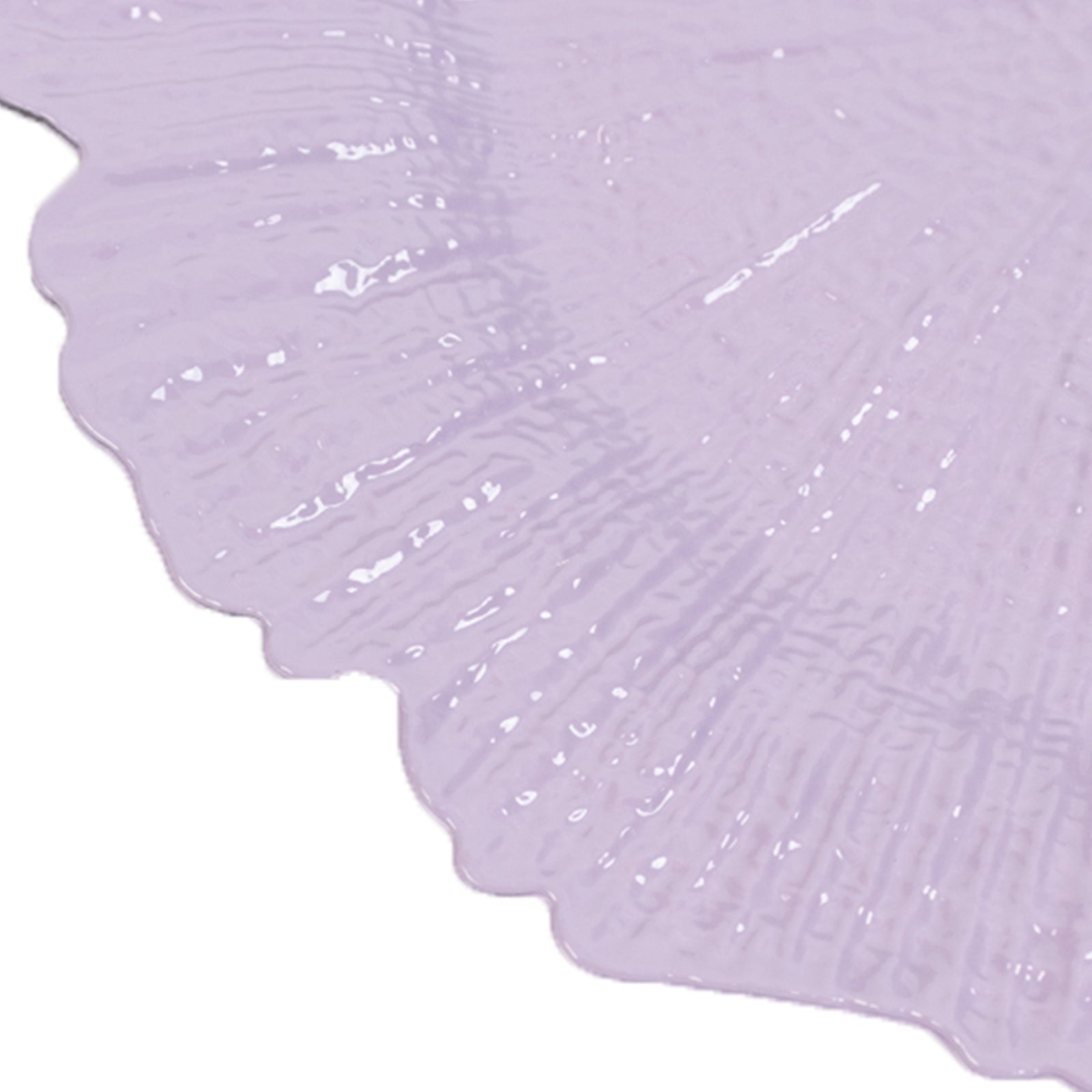Hot Sale! 6-Piece Set of 13-Inch Lavender Lilac Round Acrylic Plastic Dinner Charger Plates with Reef Design
