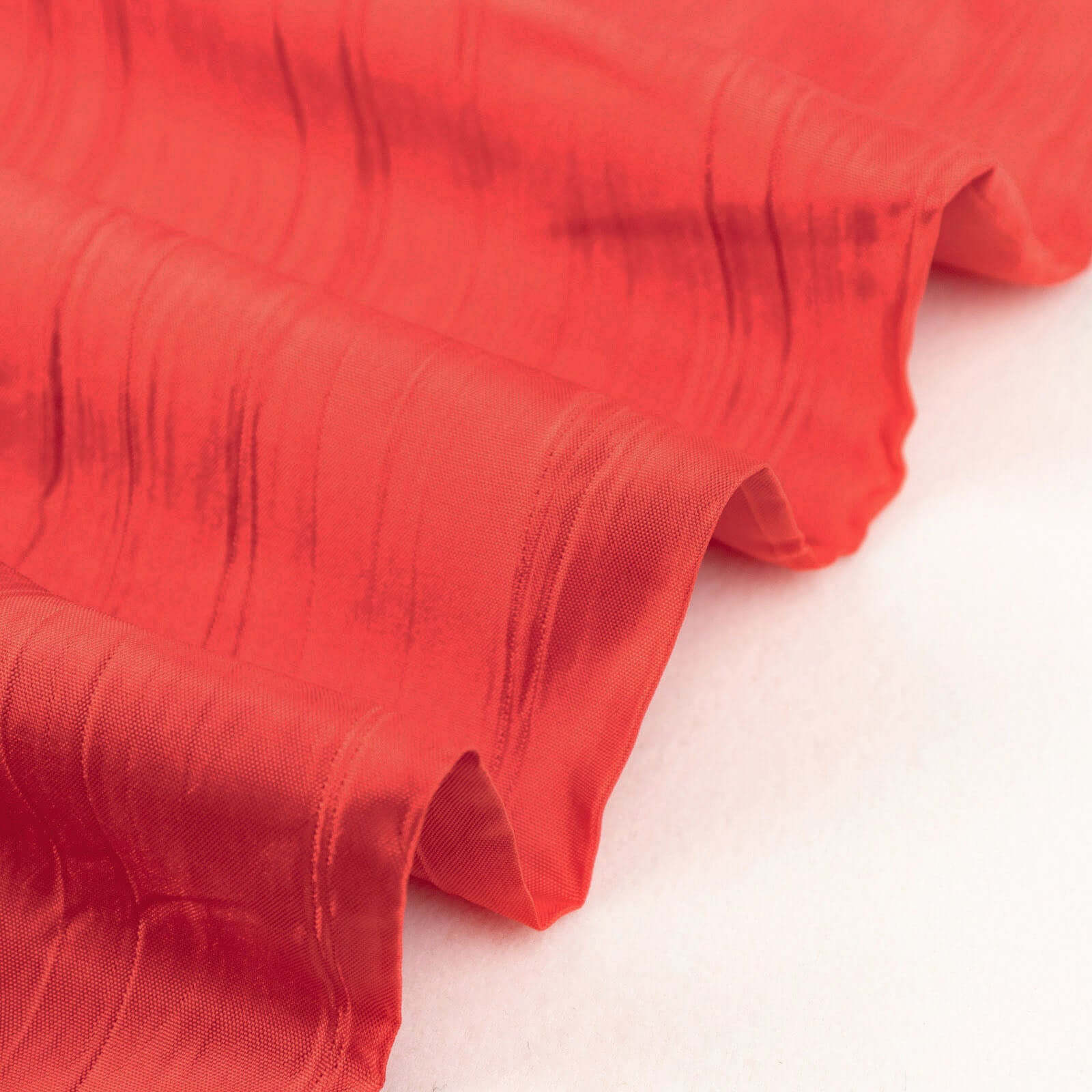 10-Yard Red Accordion Crinkle Taffeta Fabric Bolt, 54 Inches Wide