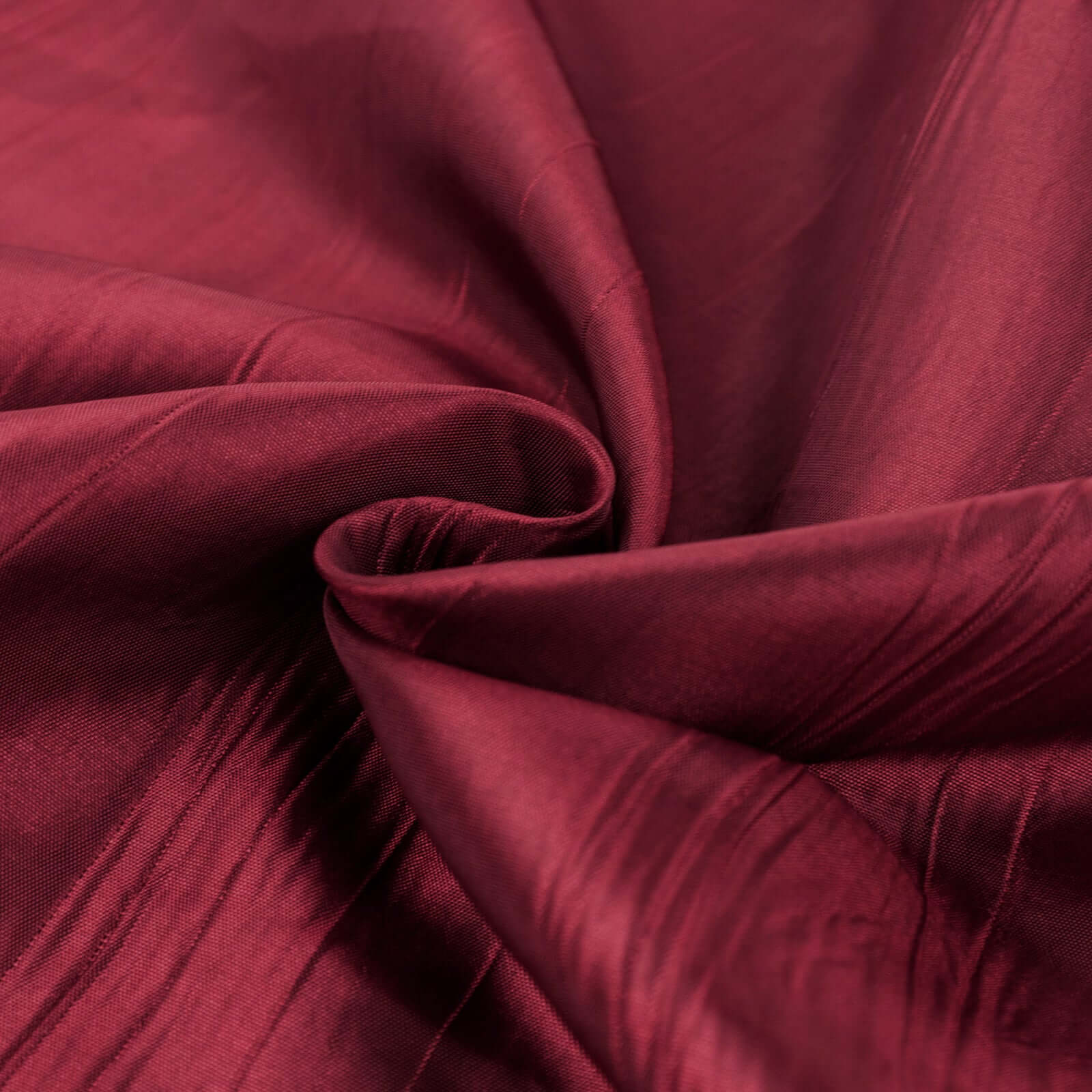 Premium Burgundy Accordion Crinkle Taffeta Fabric Bolt - 54 Inches Wide, 10 Yards Long