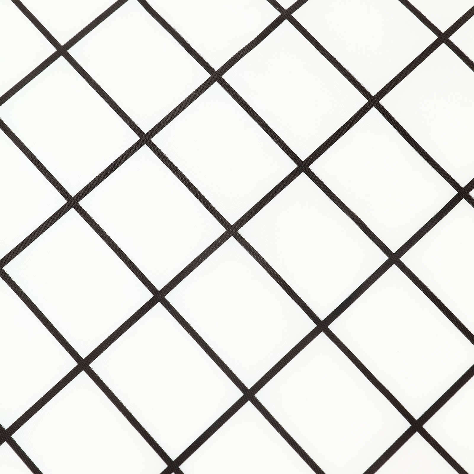 5-Pack Durable Black/White Grid PVC Disposable Plastic Table Covers 54x108 - Perfect for Events
