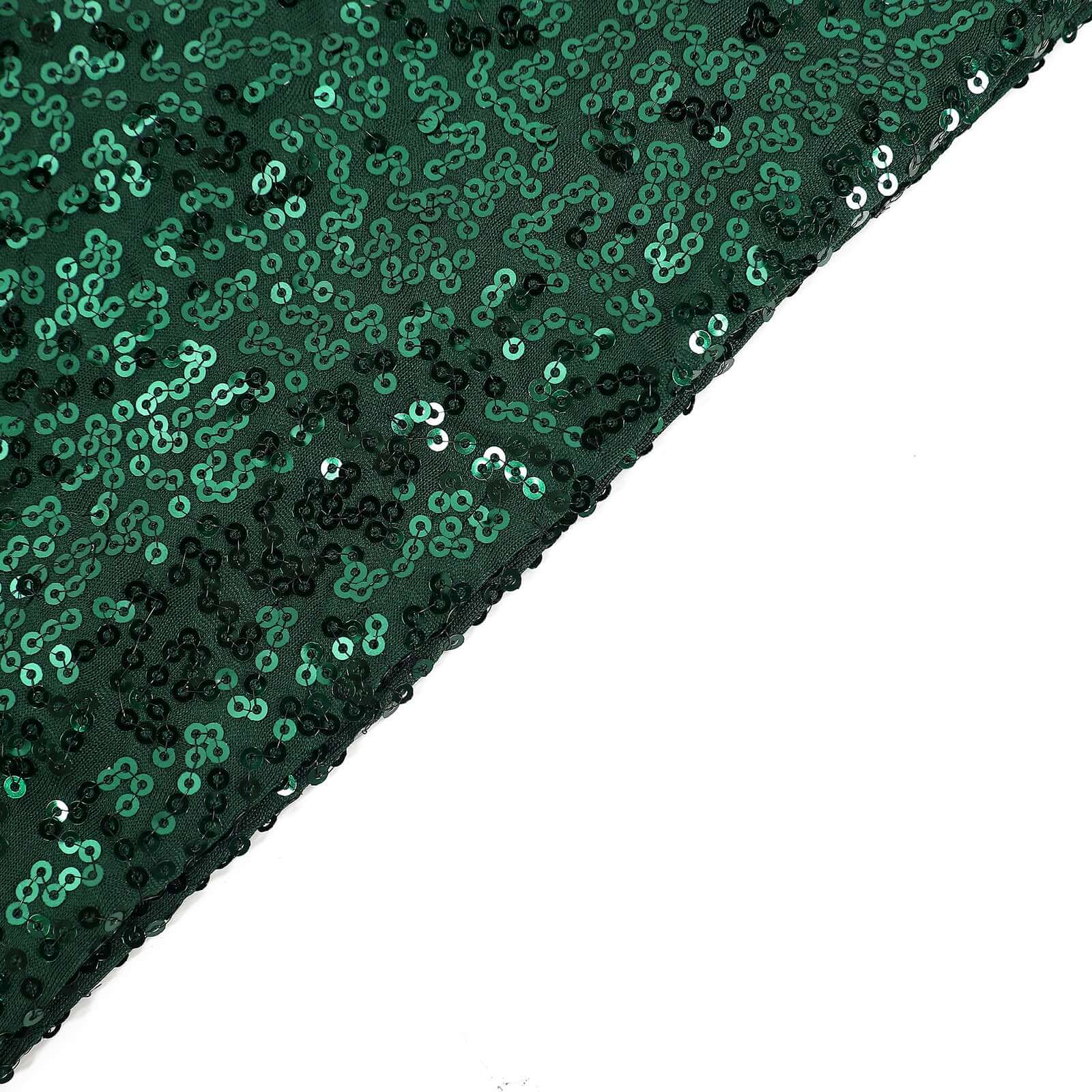 Special Offer: 5-Piece Set of Hunter Emerald Green Sequin Spandex Stretch Chair Bands (6x15 Inches)