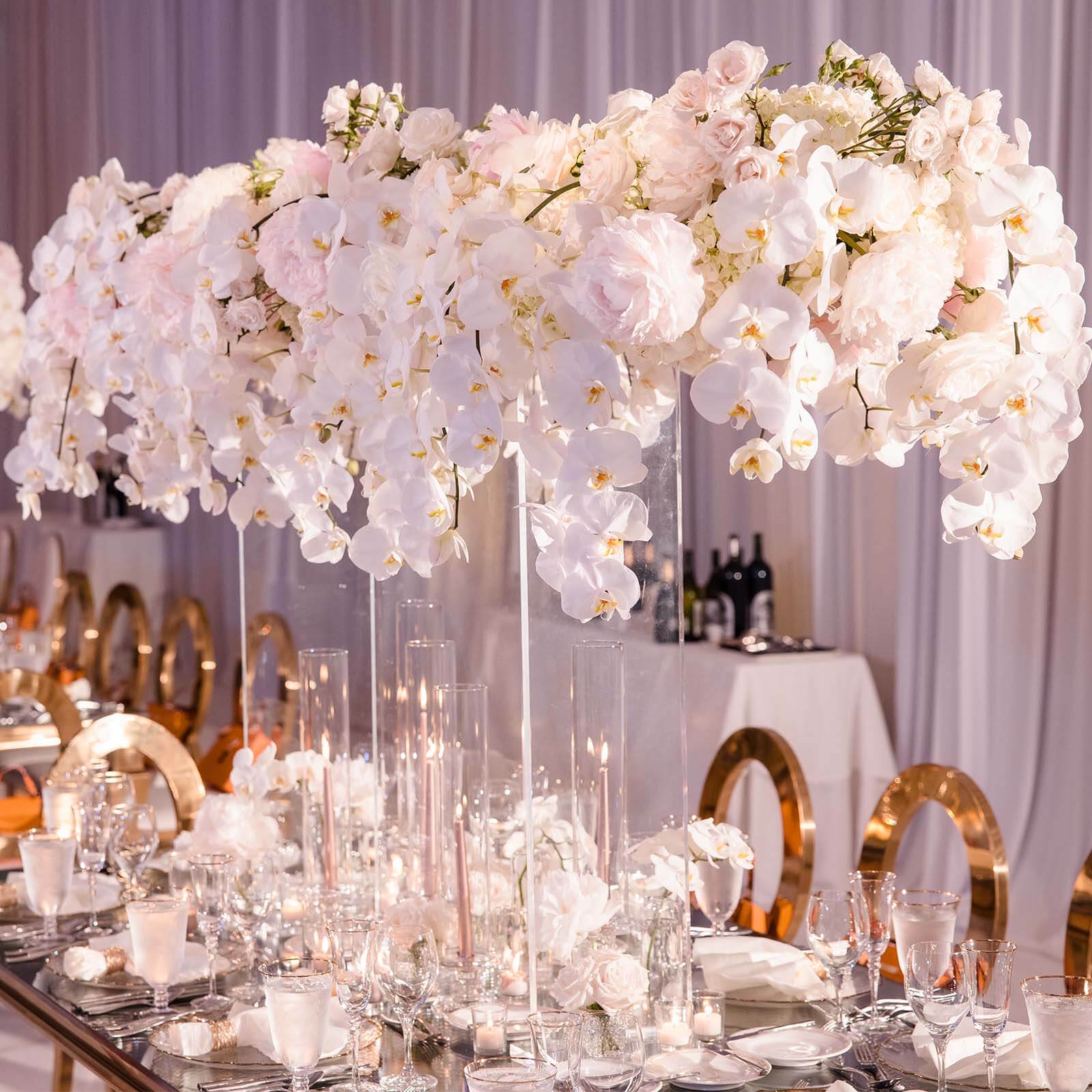 Hot Sale! Clear Acrylic Rectangular Flower Stand - Ideal Decorative Table Centerpiece for Events