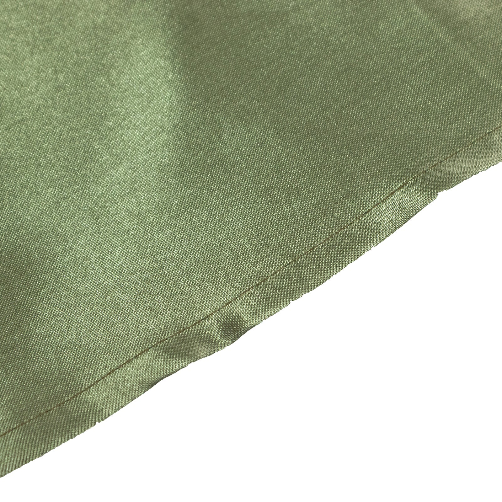 Stylish Seamless Satin Round Tablecloth in Dusty Sage Green, 132" - Ideal for Events