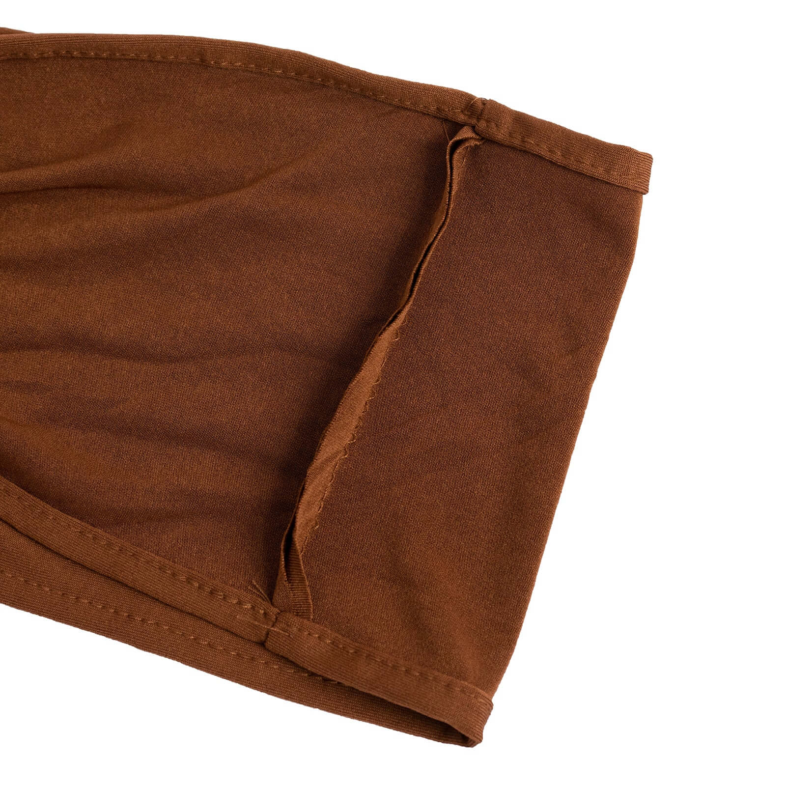 Hot Sale! 5-Piece Set of Reusable Cinnamon Brown Spandex Chair Sashes with Gold Rhinestone Buckles, 5x14