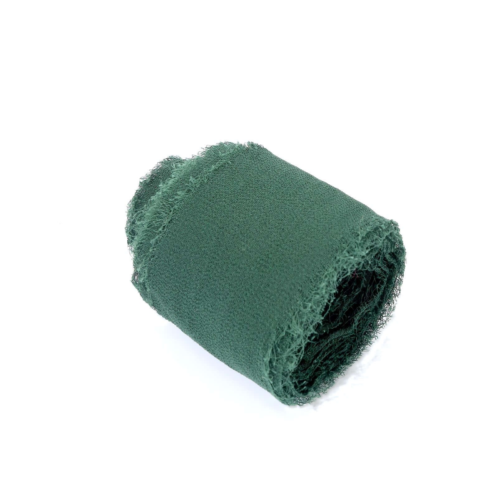 2-Pack 6-Yard Hunter Emerald Green Silk-Like Chiffon Ribbon for DIY Wedding Crafts