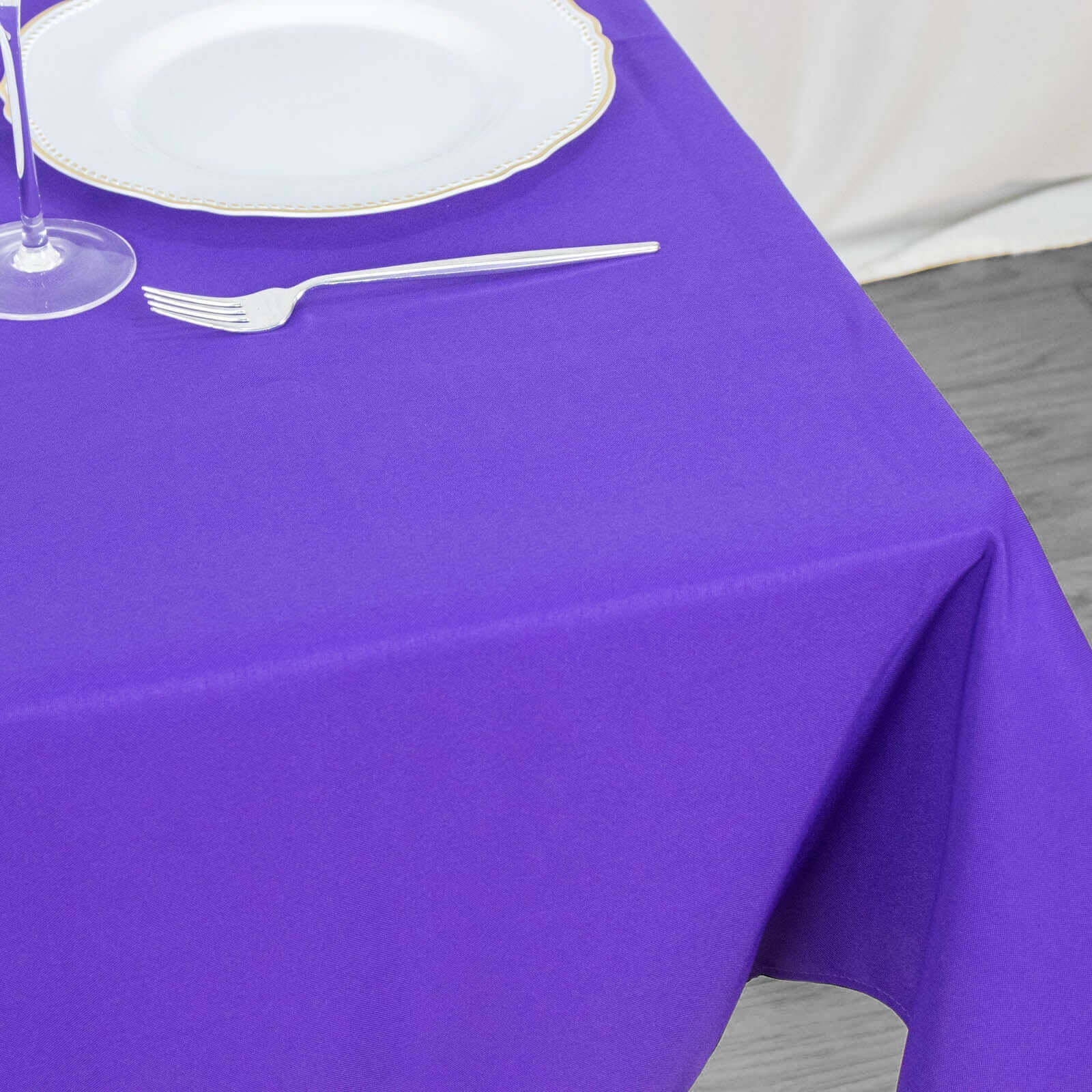 Hot Sale! 54x54 Purple Square Polyester Tablecloth - 220GSM Stain & Wrinkle Resistant